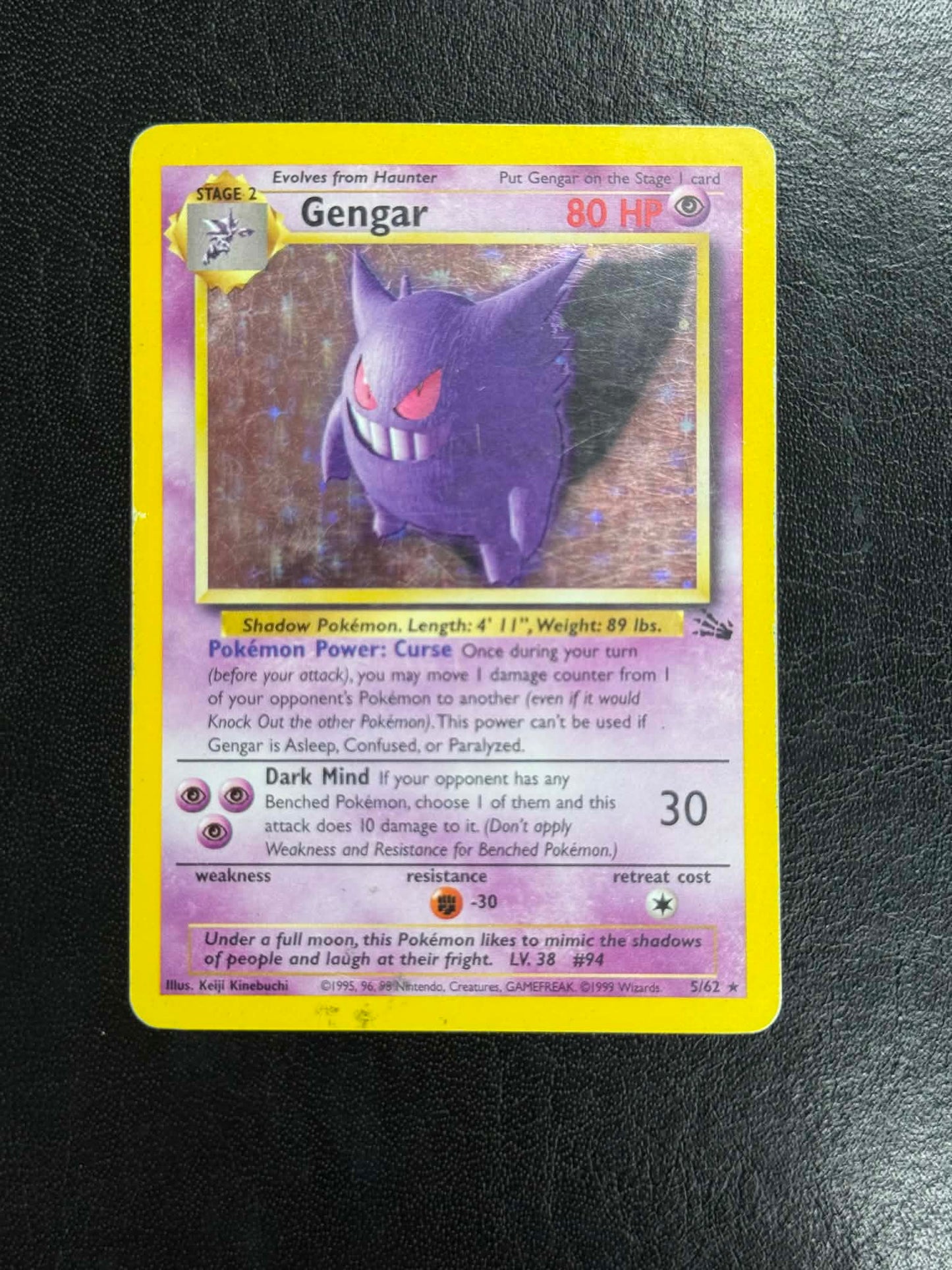 (Fossil) Gengar Holo Unlimited #5 - HP