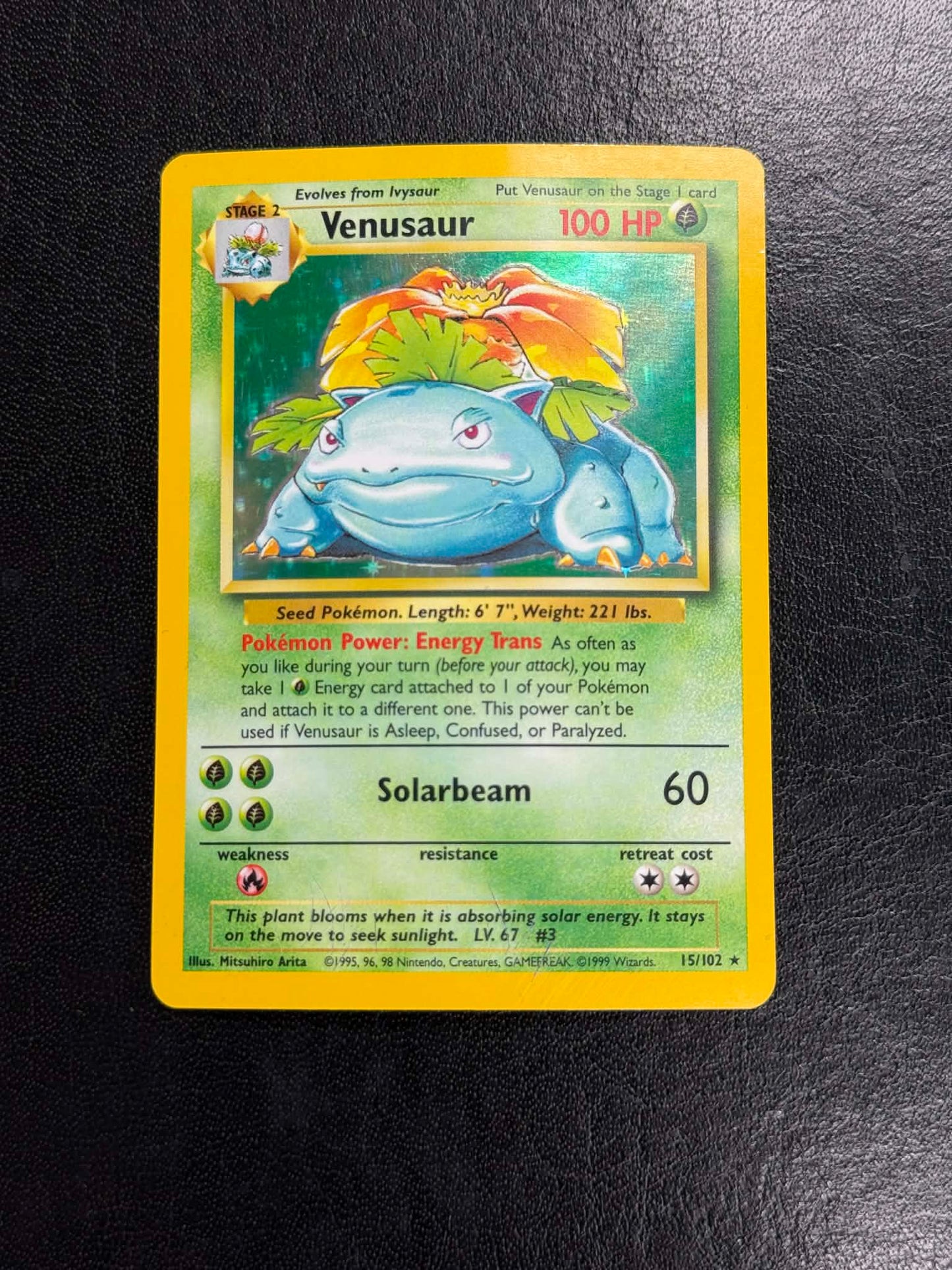 (Base Set) Venusaur Holo Unlimited #15 - MP