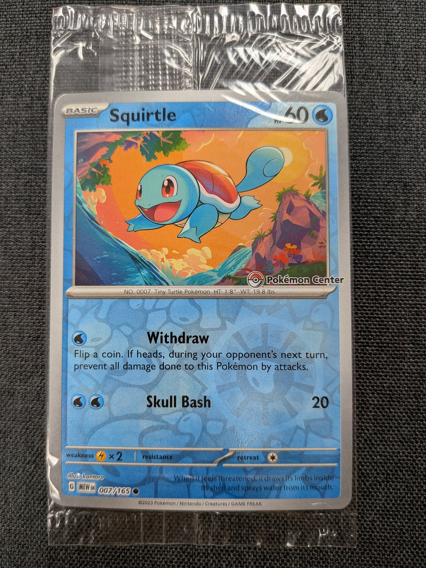 (151) Squirtle Pokemon Center Exclusive 007/165 - Sealed