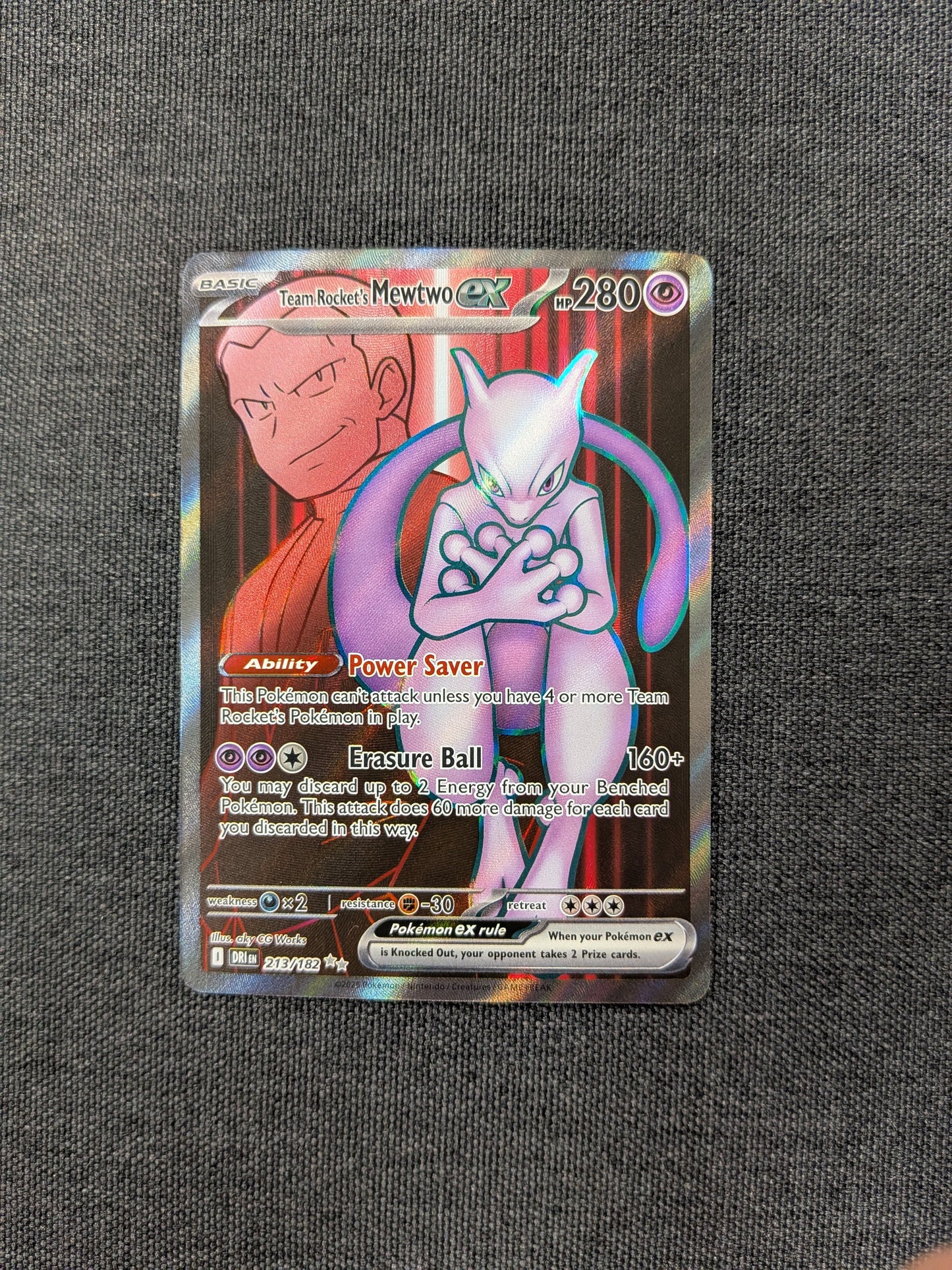 (DRI) Team Rocket's Mewtwo EX UR #213 NM