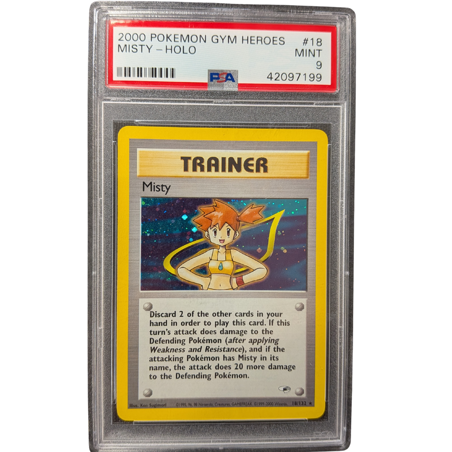 (G1) Misty Holo #18 PSA 9 Mint