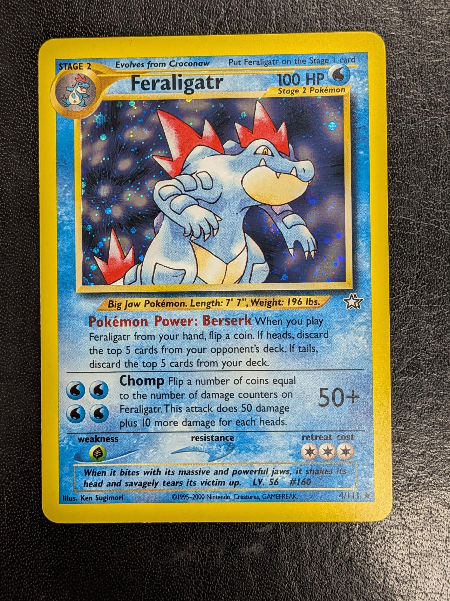 (Neo Genesis) Feraligatr Holo Unlimited #4 - NM