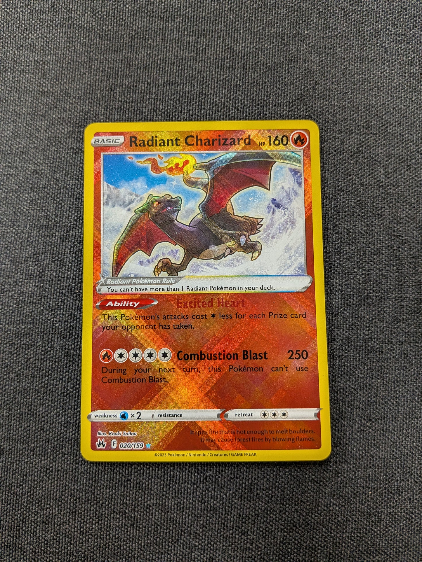 (CRZ) Radiant Charizard #020 NM