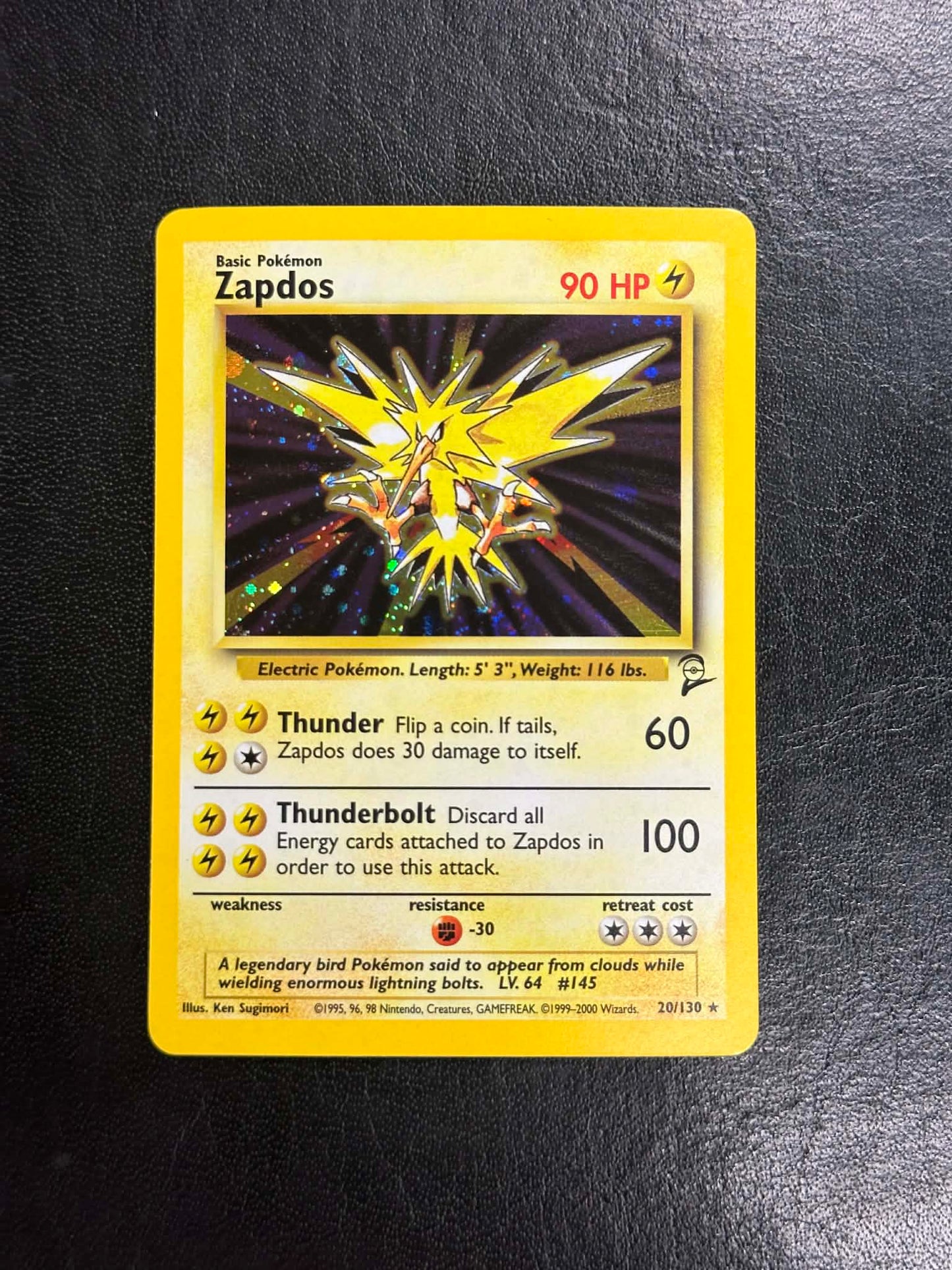 Zapdos Holo Base Set 2 #20 - LP