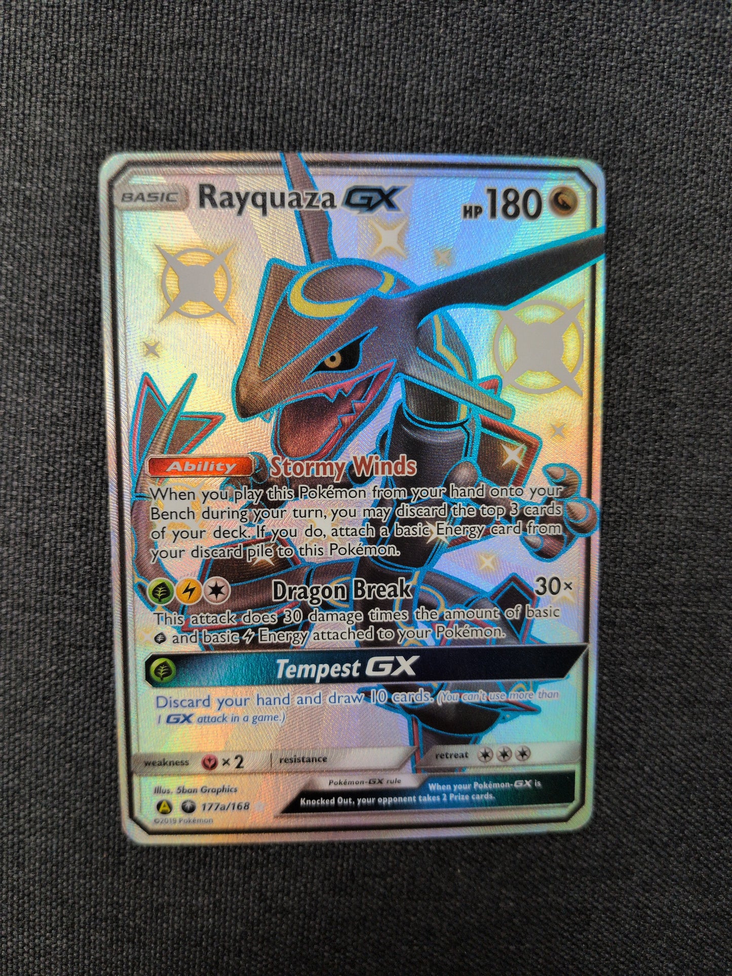 (Promo) Rayquaza GX Shiny Alternate Art Promo #177a LP