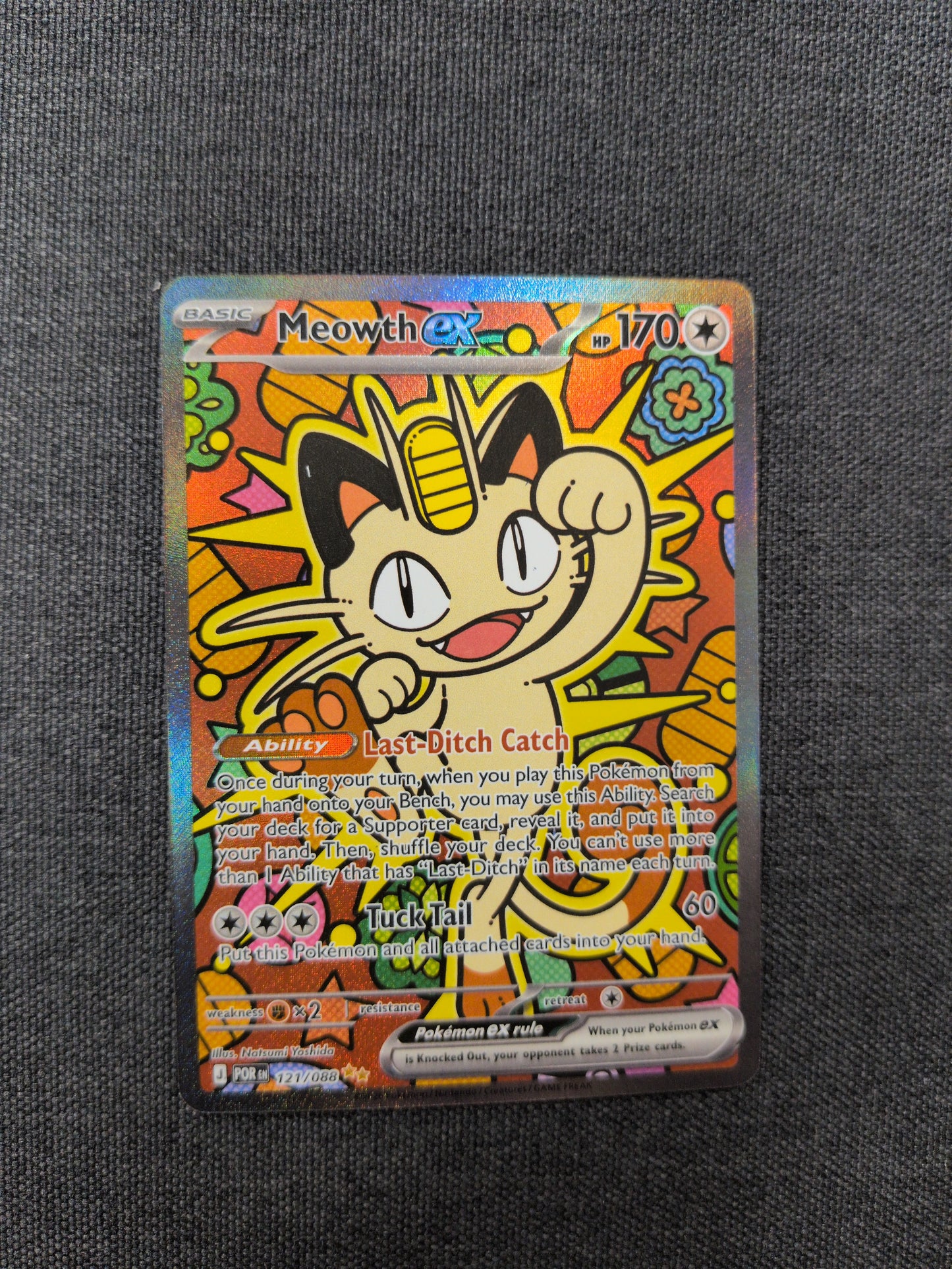 (POR) Meowth EX SIR #121 NM
