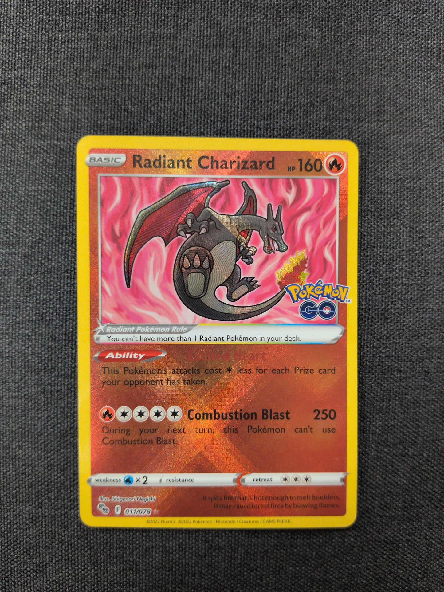 (PGO) Radiant Charizard #11 NM