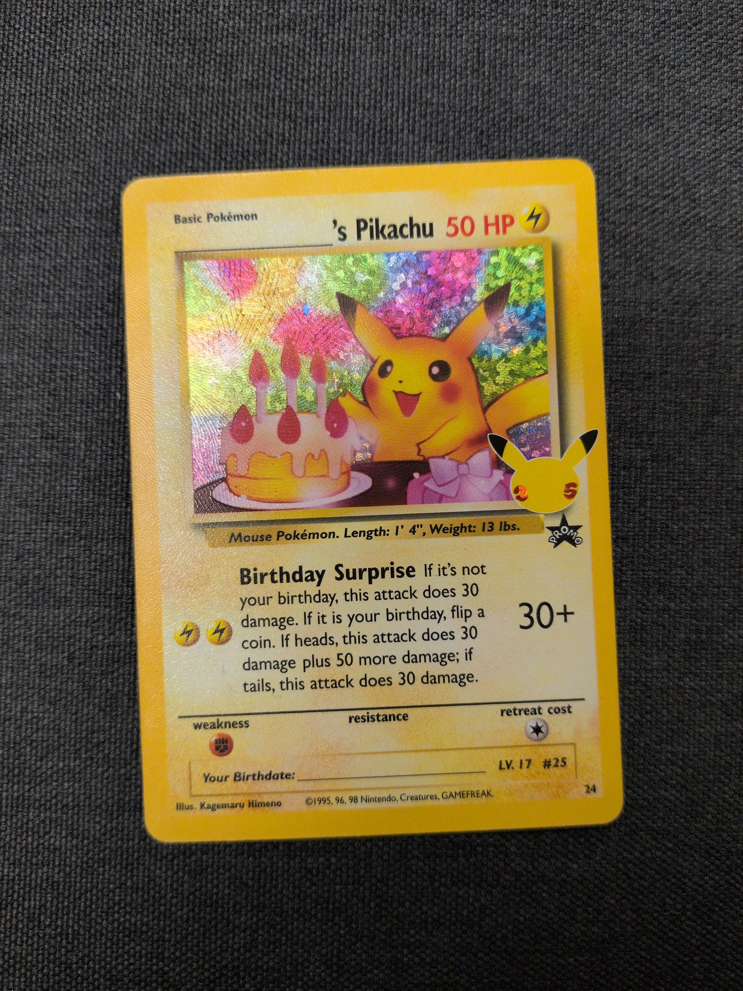 (CCC) Birthday Pikachu #24 LP
