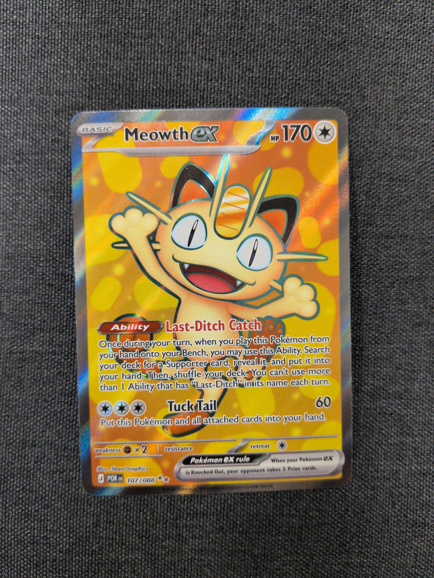 (POR) Meowth EX #107 NM