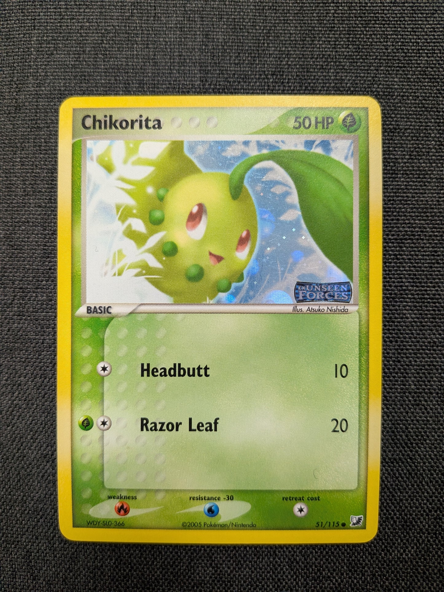 (Unseen Forces) Chikorita Reverse Holofoil 51/115 - LP