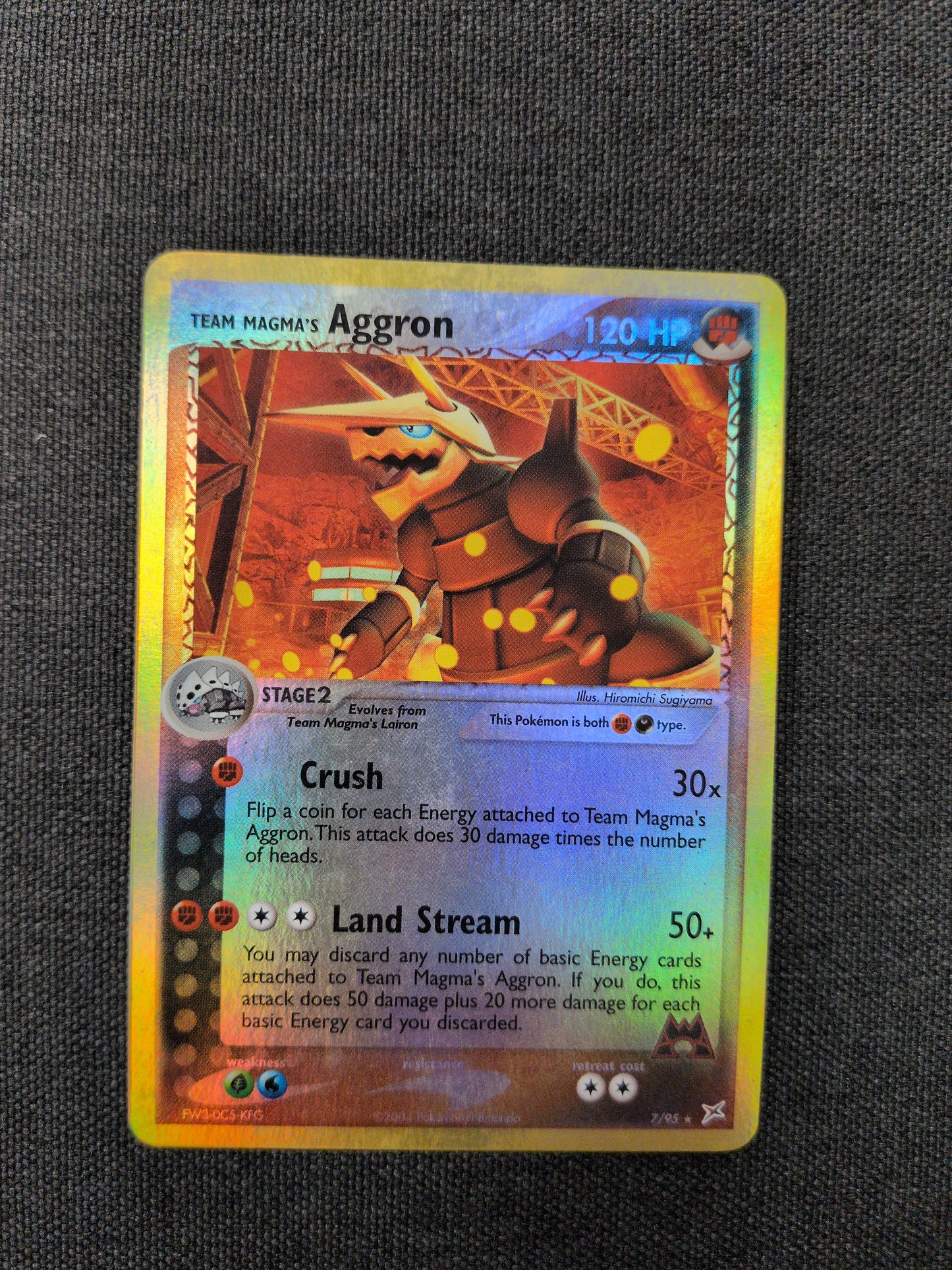 (MA) Team Magma's Aggron Reverse Holofoil #7 LP