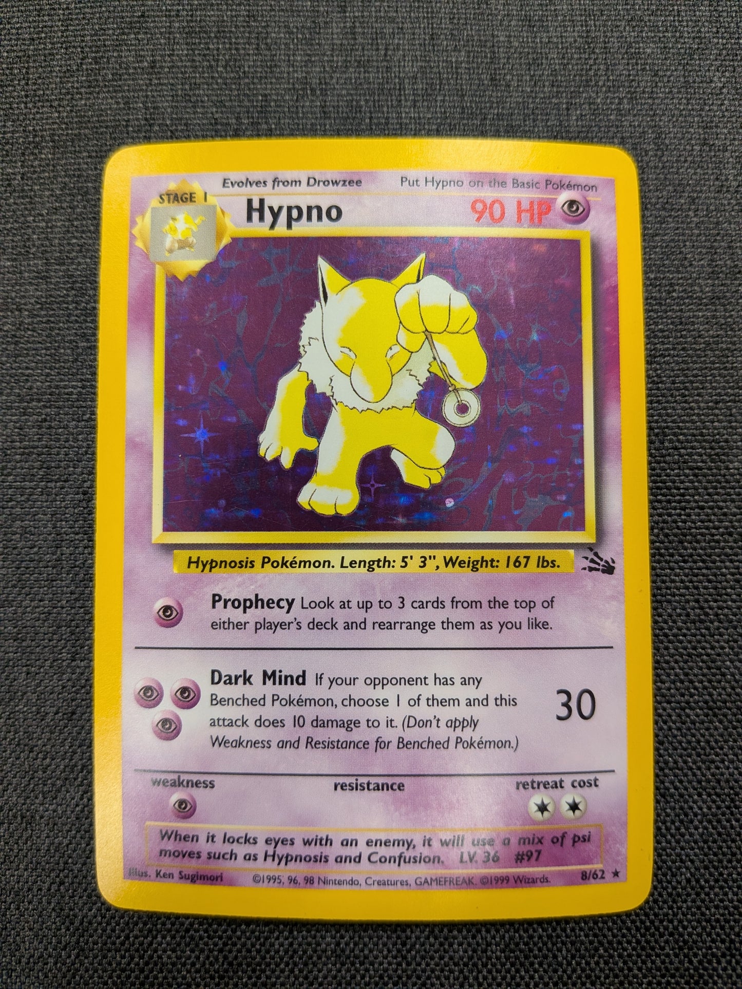 (Fossil) Hypno Holofoil Unlimited 8/62 - LP
