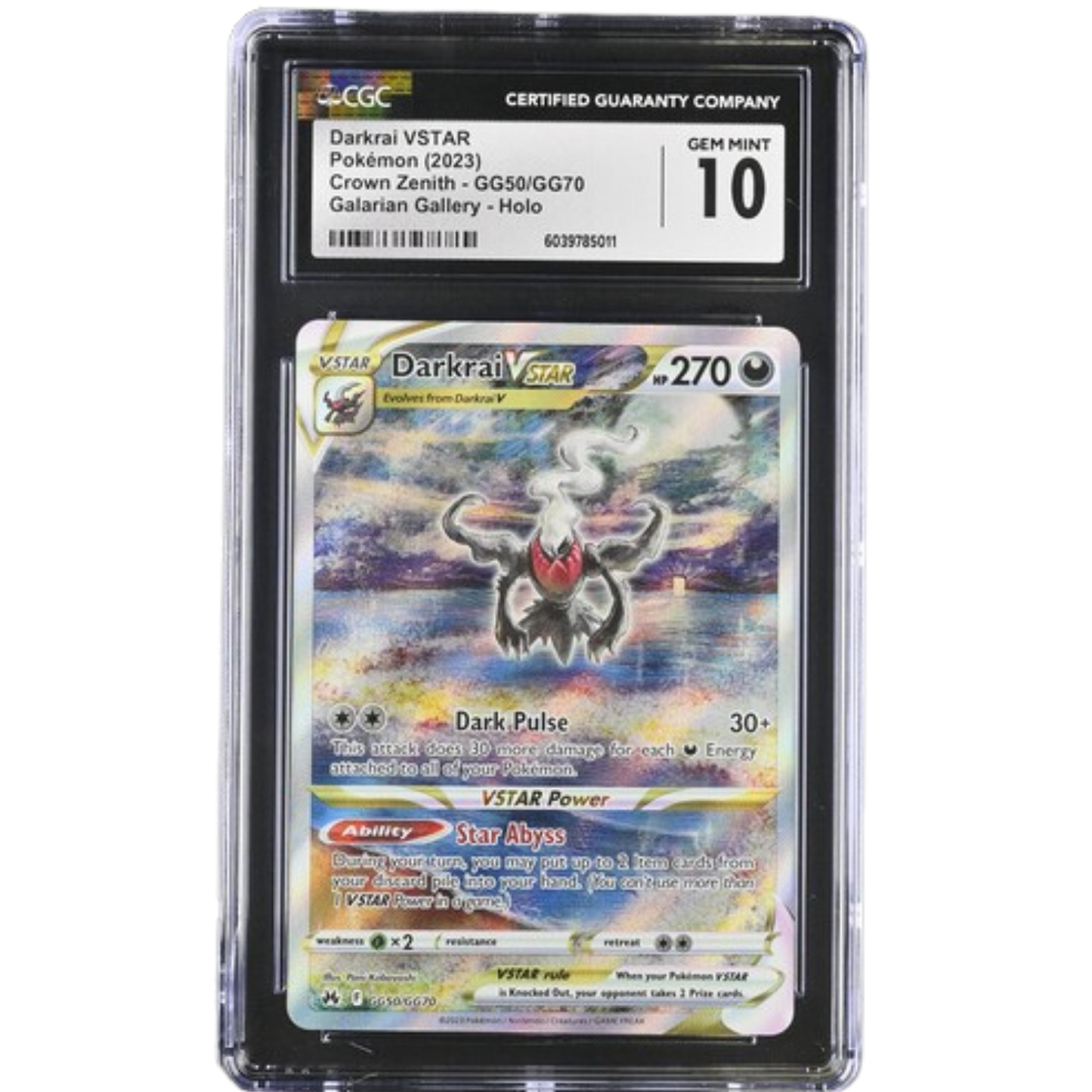 (CRZ) Darkrai VSTAR #GG50 CGC 10 Gem Mint