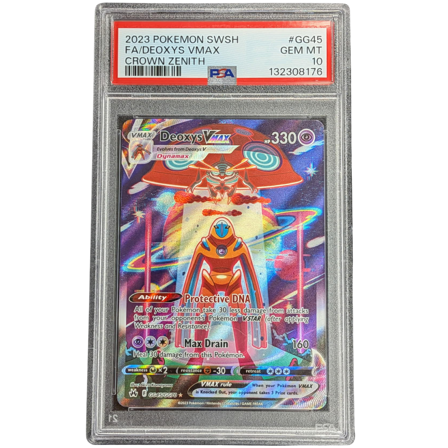 (Crown Zenith) Deoxys Vmax GG45 PSA 10 Gem Mint