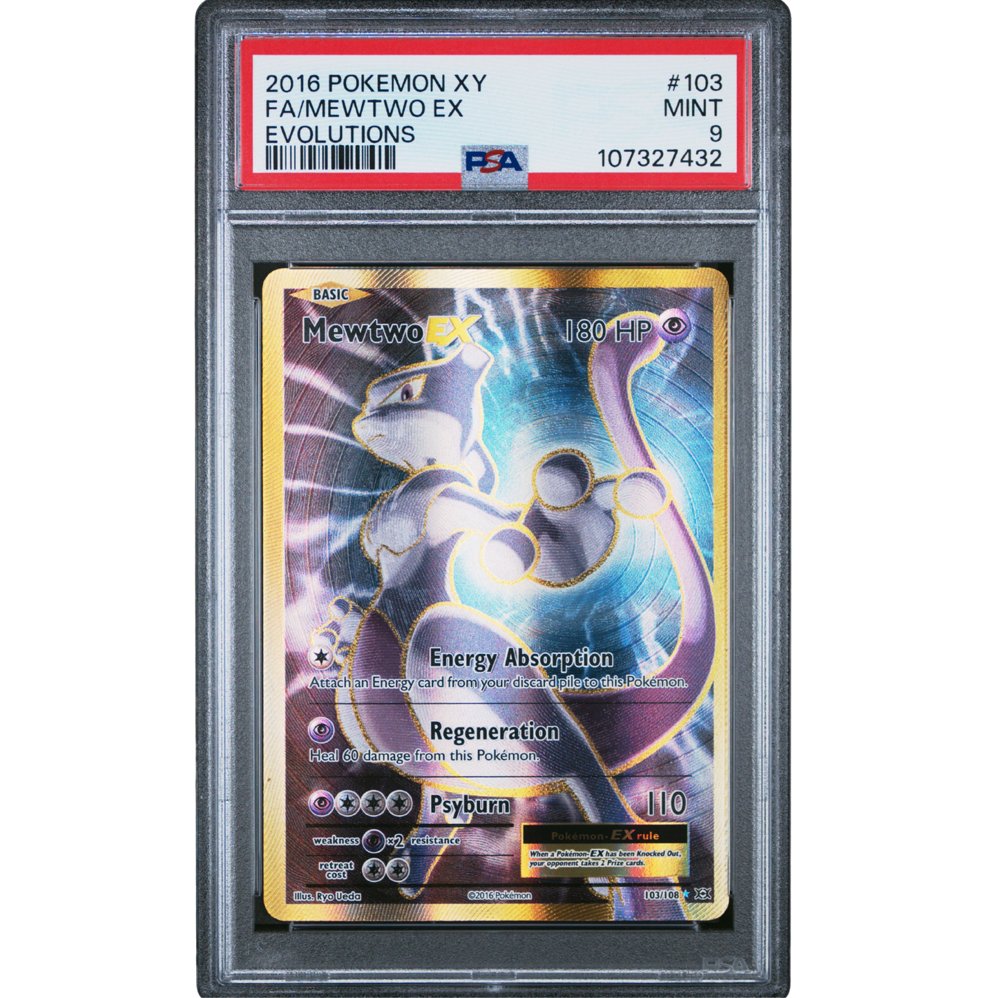 (EVO) Mewtwo EX #103 PSA 9 Mint