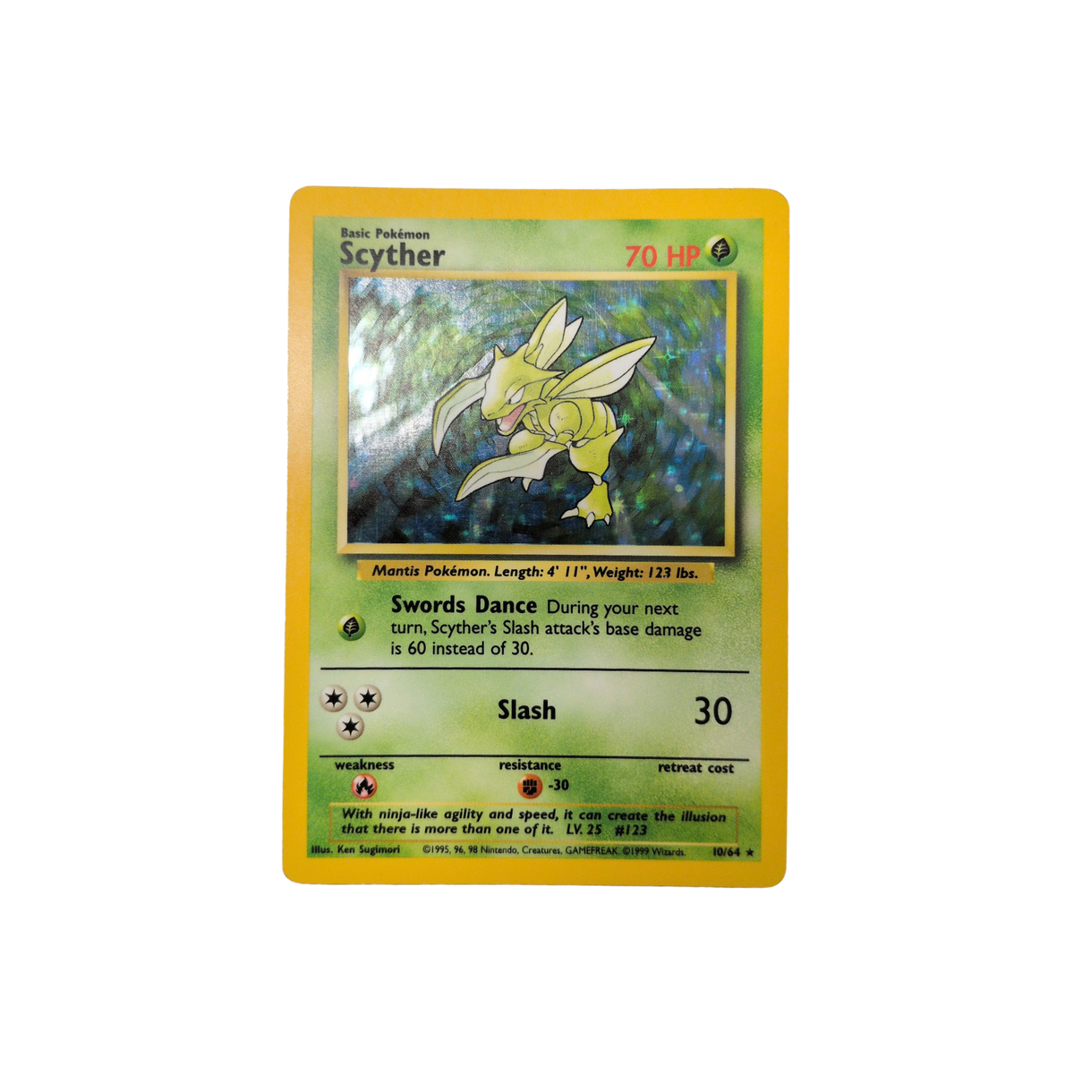 (JNG) Scyther Holo No Set Symbol #10 MP