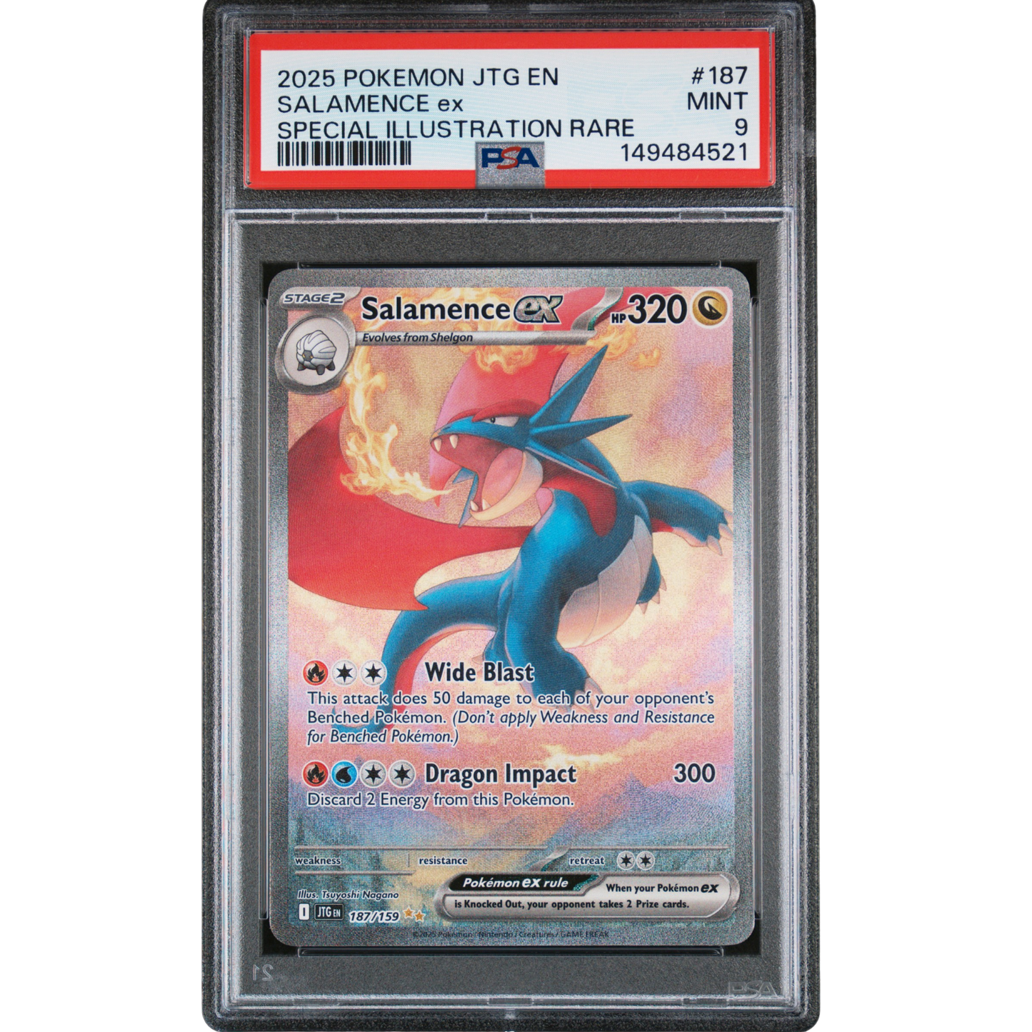 (JTG) Salamence EX SIR #187 PSA 9 Mint