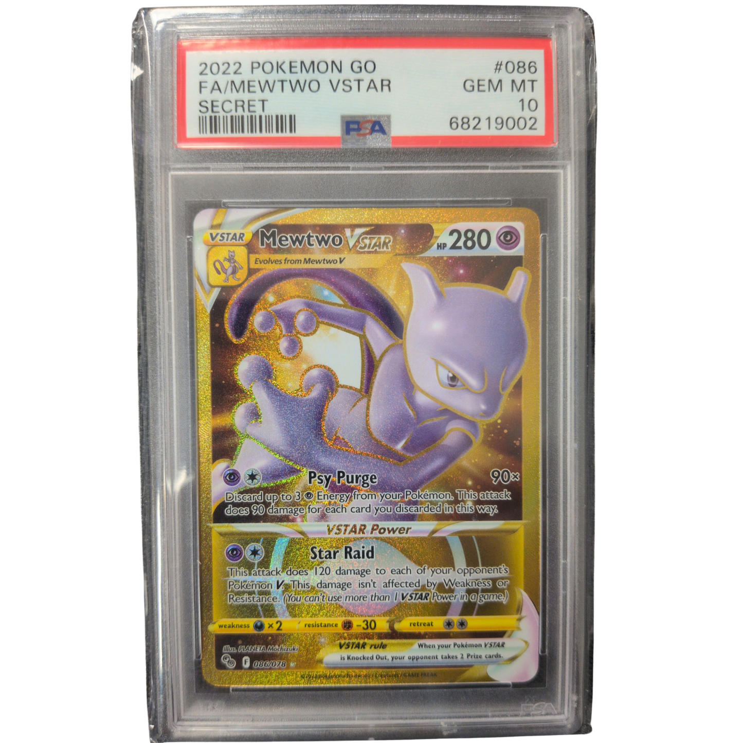 (PGO) Mewtwo VSTAR #086 PSA 10 Gem Mint