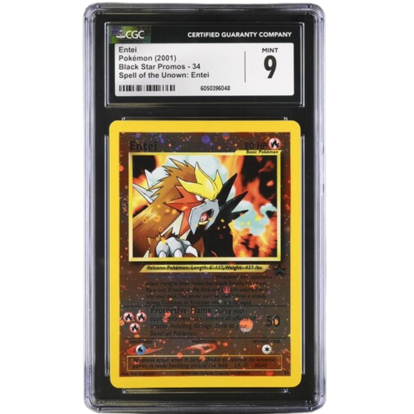 (Promo) Entei Black Star Promo #34 CGC 9 Mint