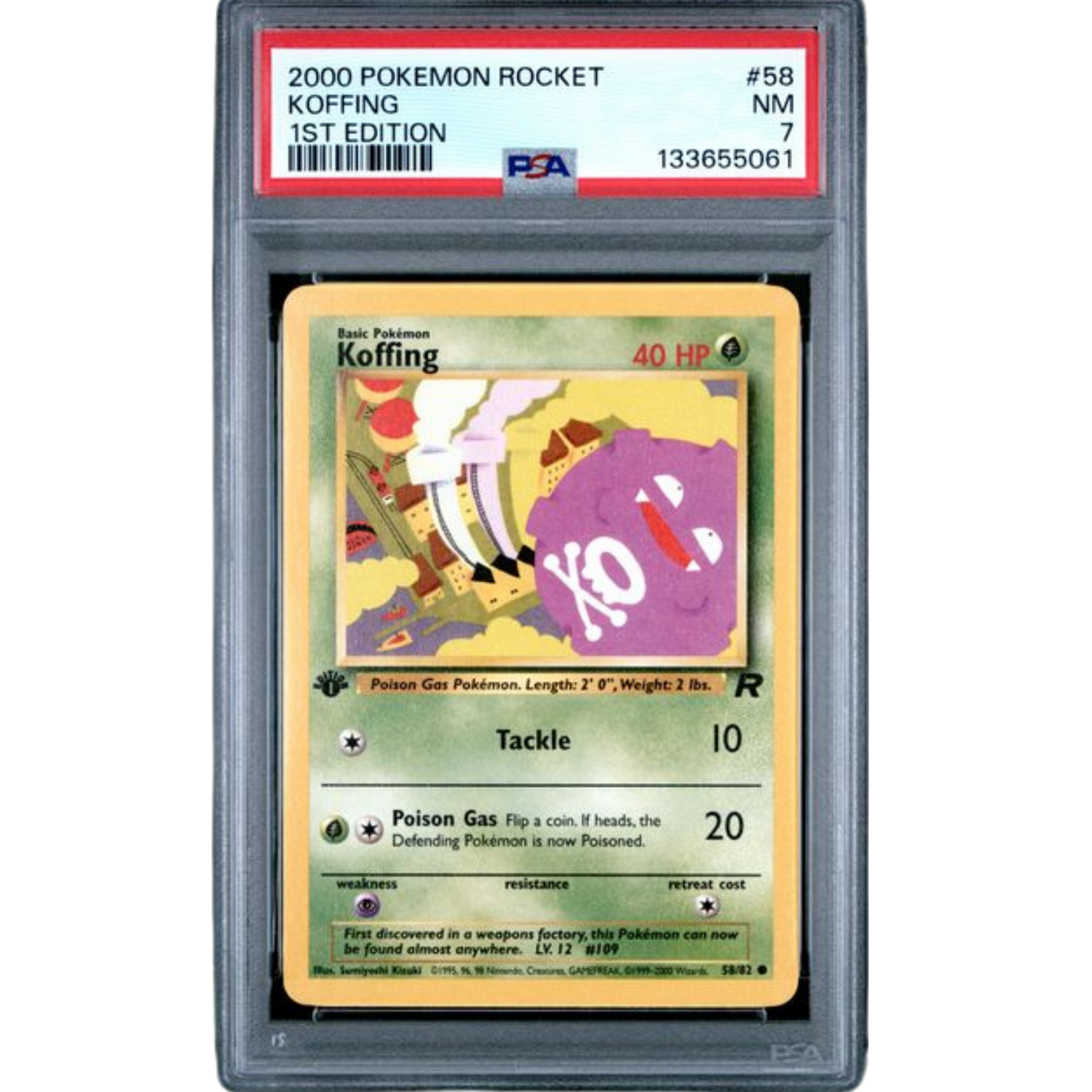 (TR) Koffing #58 PSA 7 NM