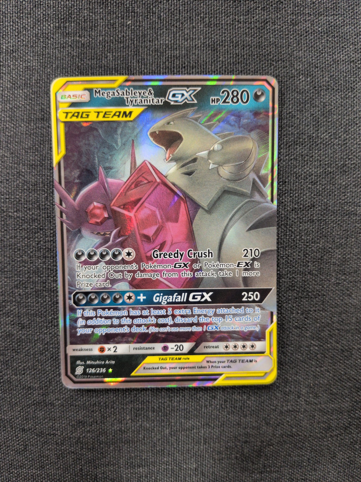 (UM) Mega Sableye & Tyranitar GX #126 NM
