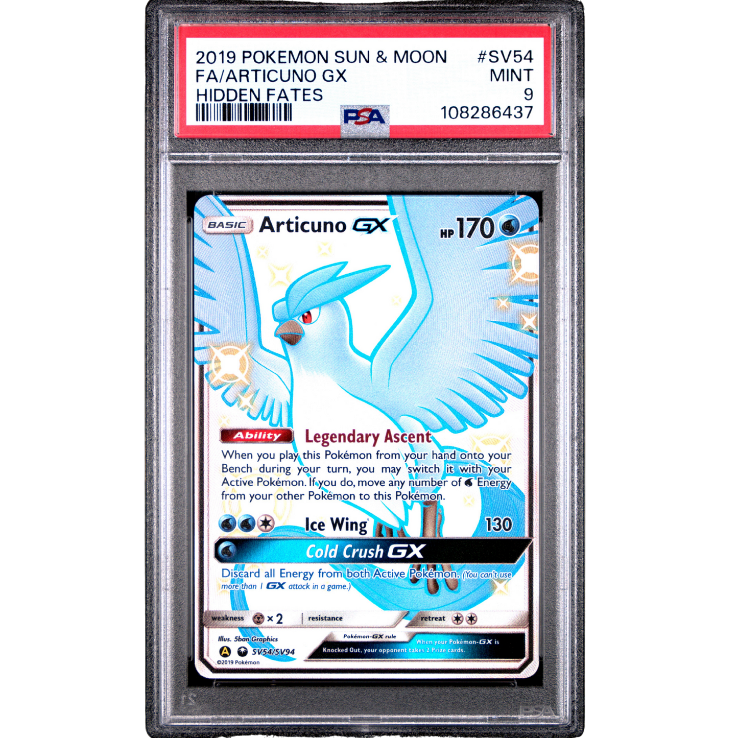 (HF) Articuno GX $SV54 PSA 9 Mint