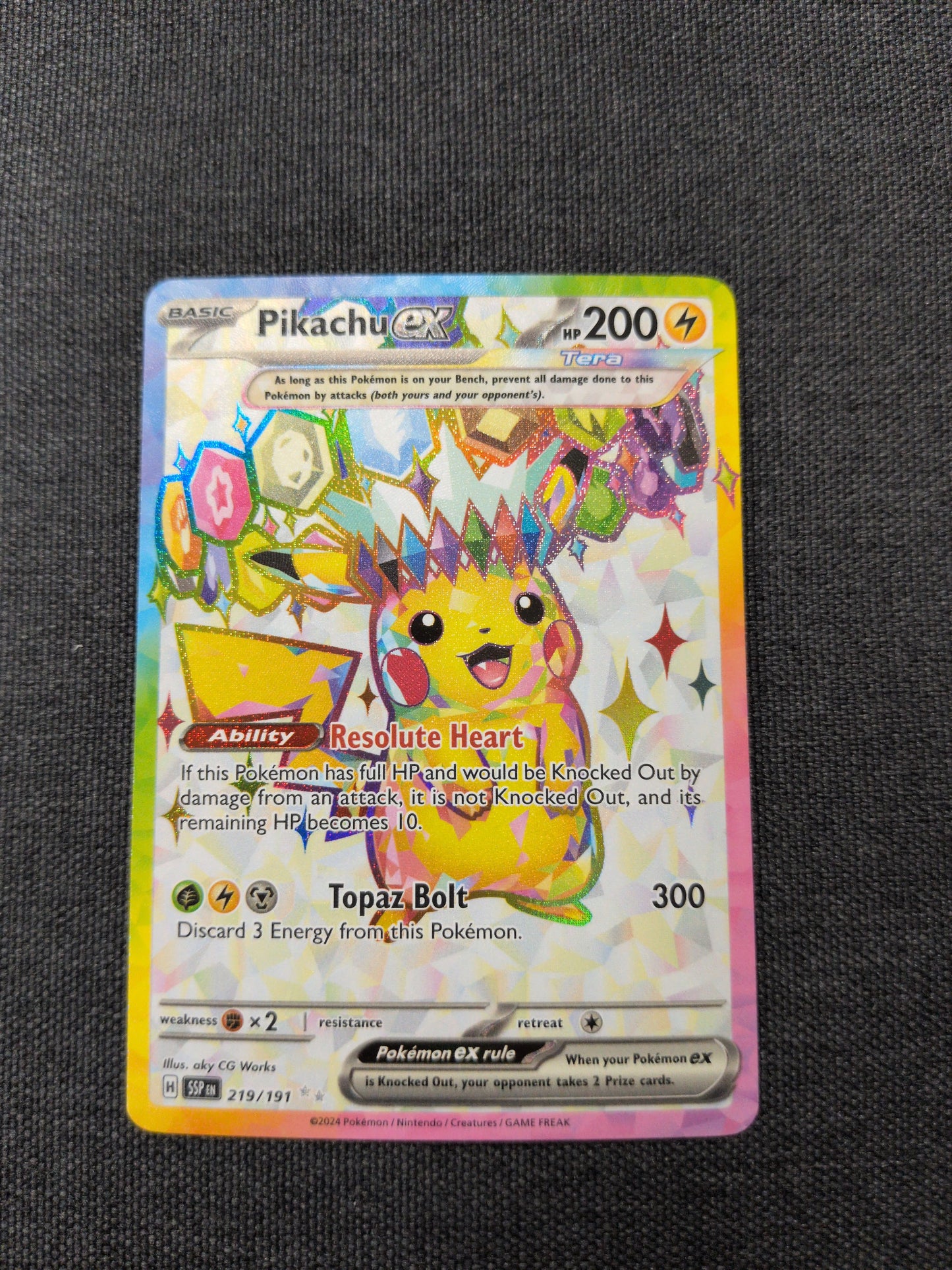 (SSP) Pikachu EX #219 NM