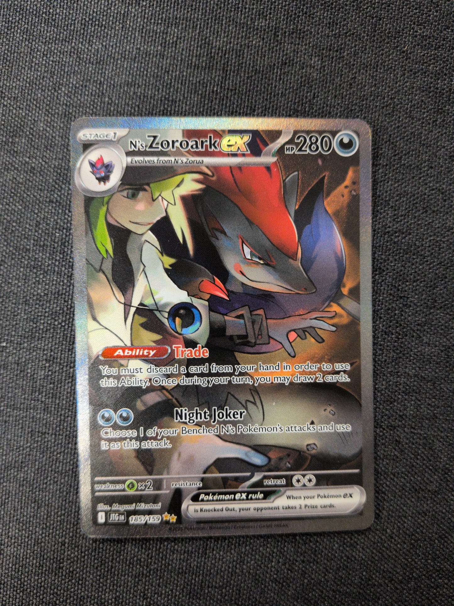 (JTG) N's Zoroark EX #185 LP