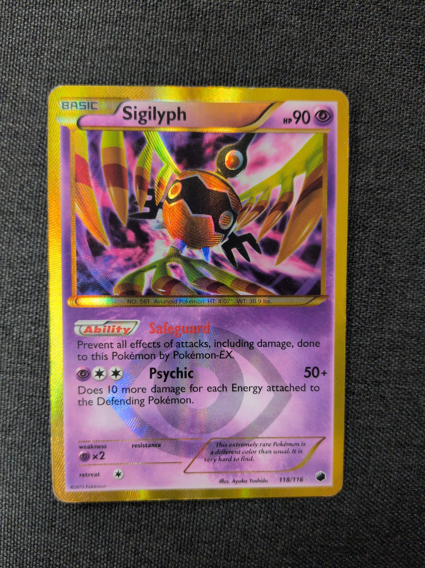 (PLF) Sigilyph (Shiny Secret Rare) #118 HP