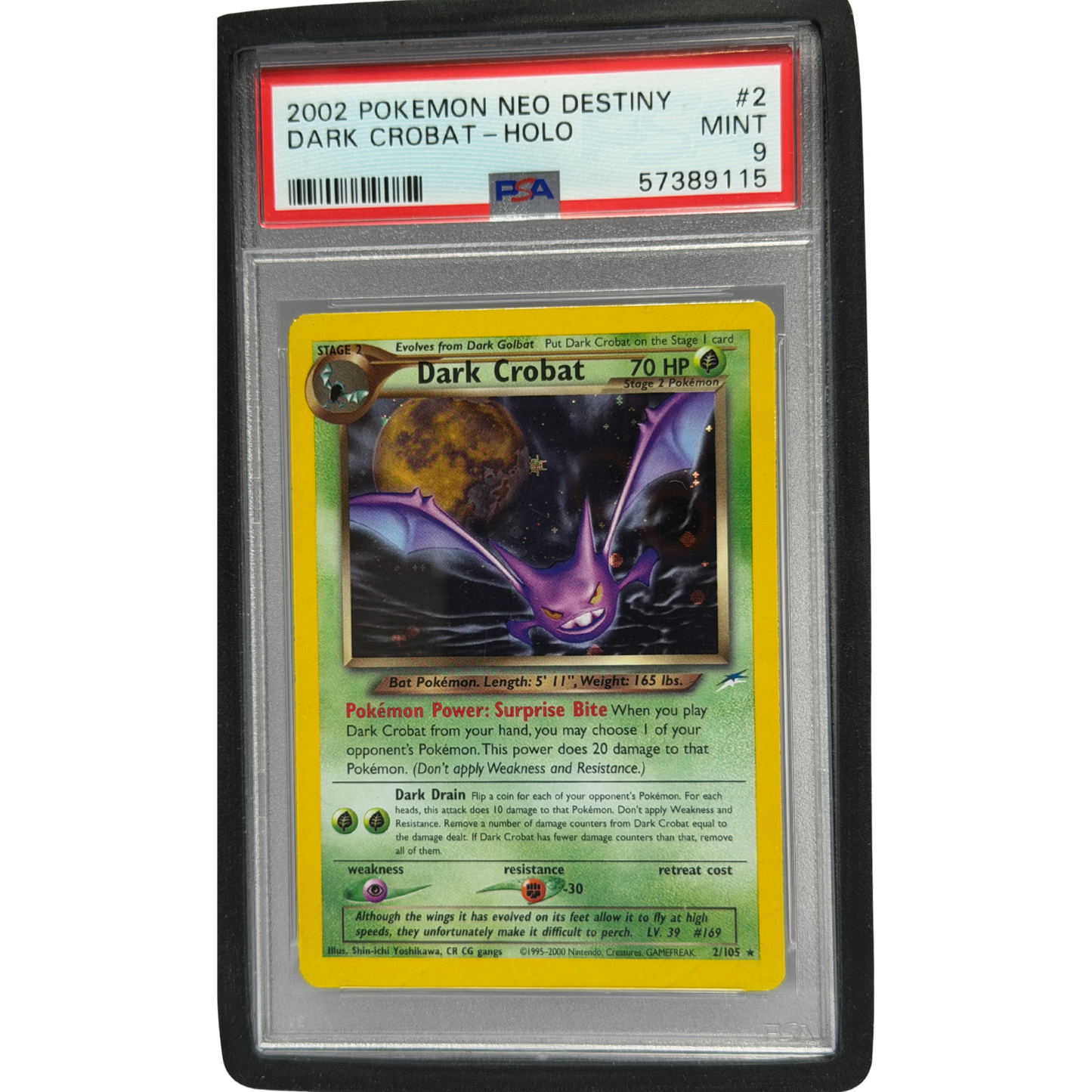 (N4) Dark Crobat Holo #2 PSA 9