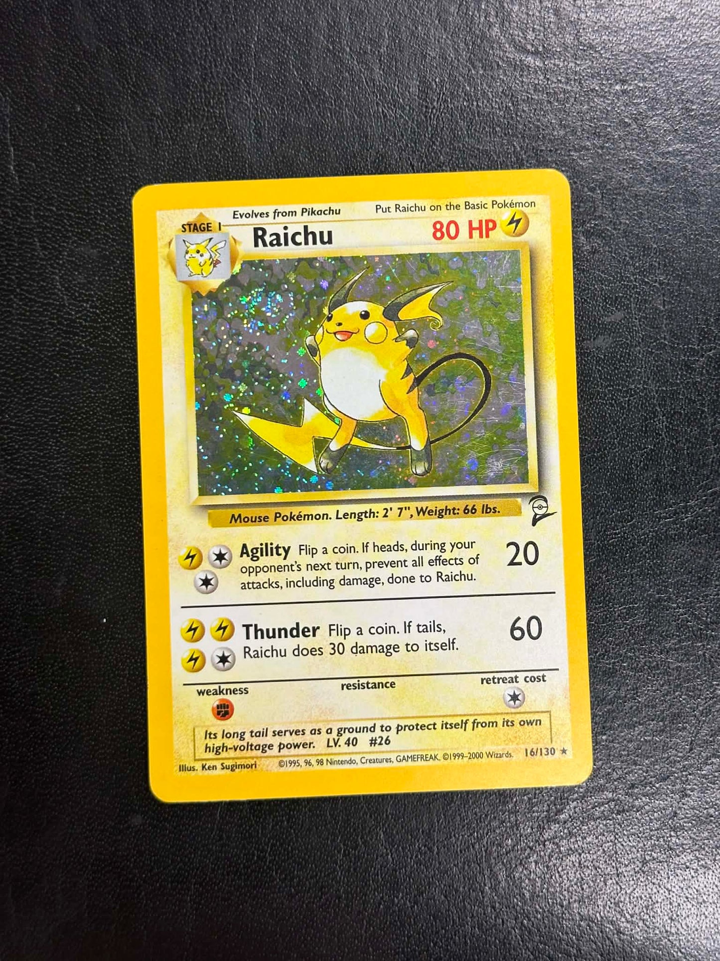 Raichu Holo Base Set 2 #16 - LP