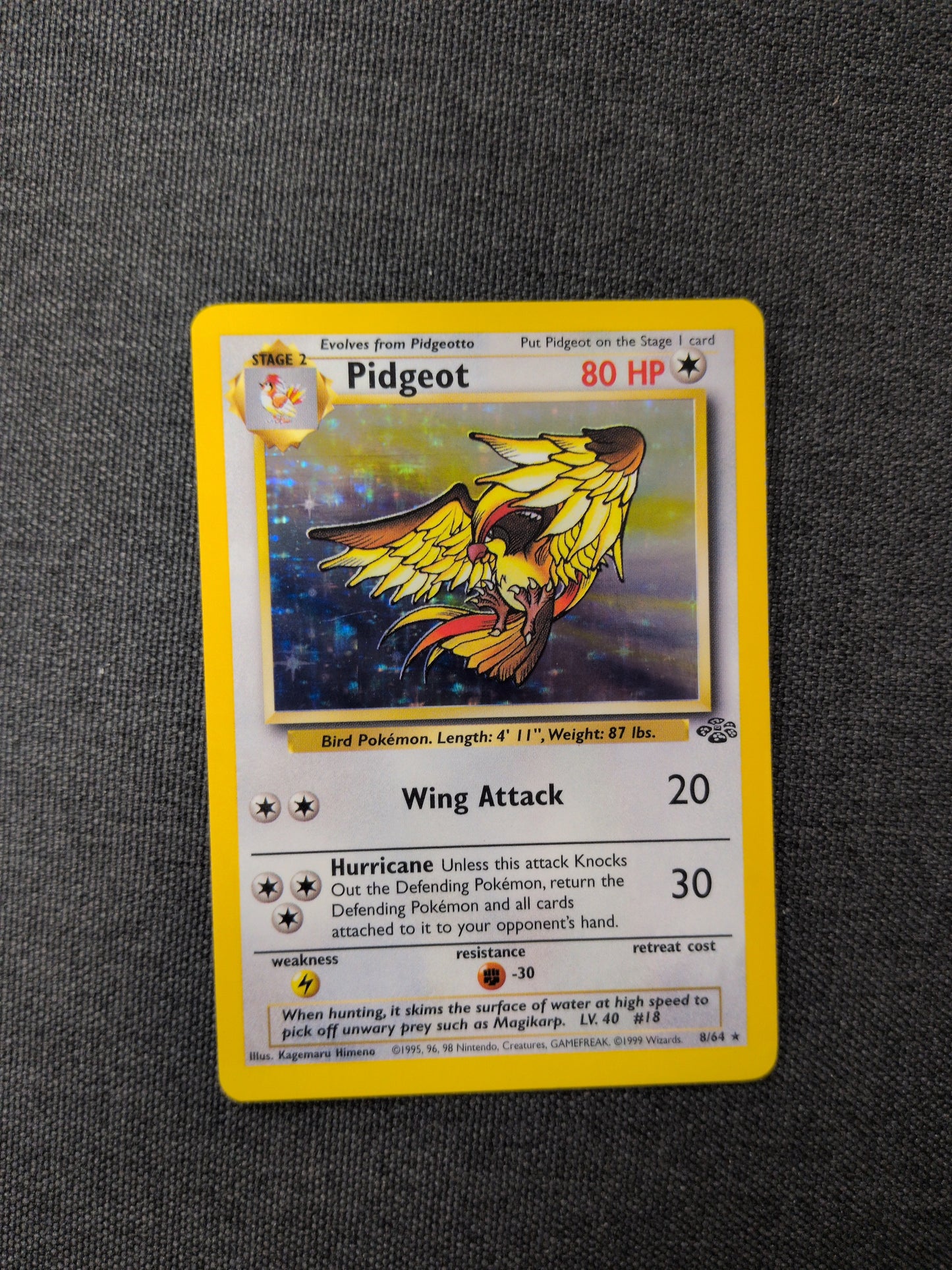 (JNG) Pidgeot Holo #8 MP