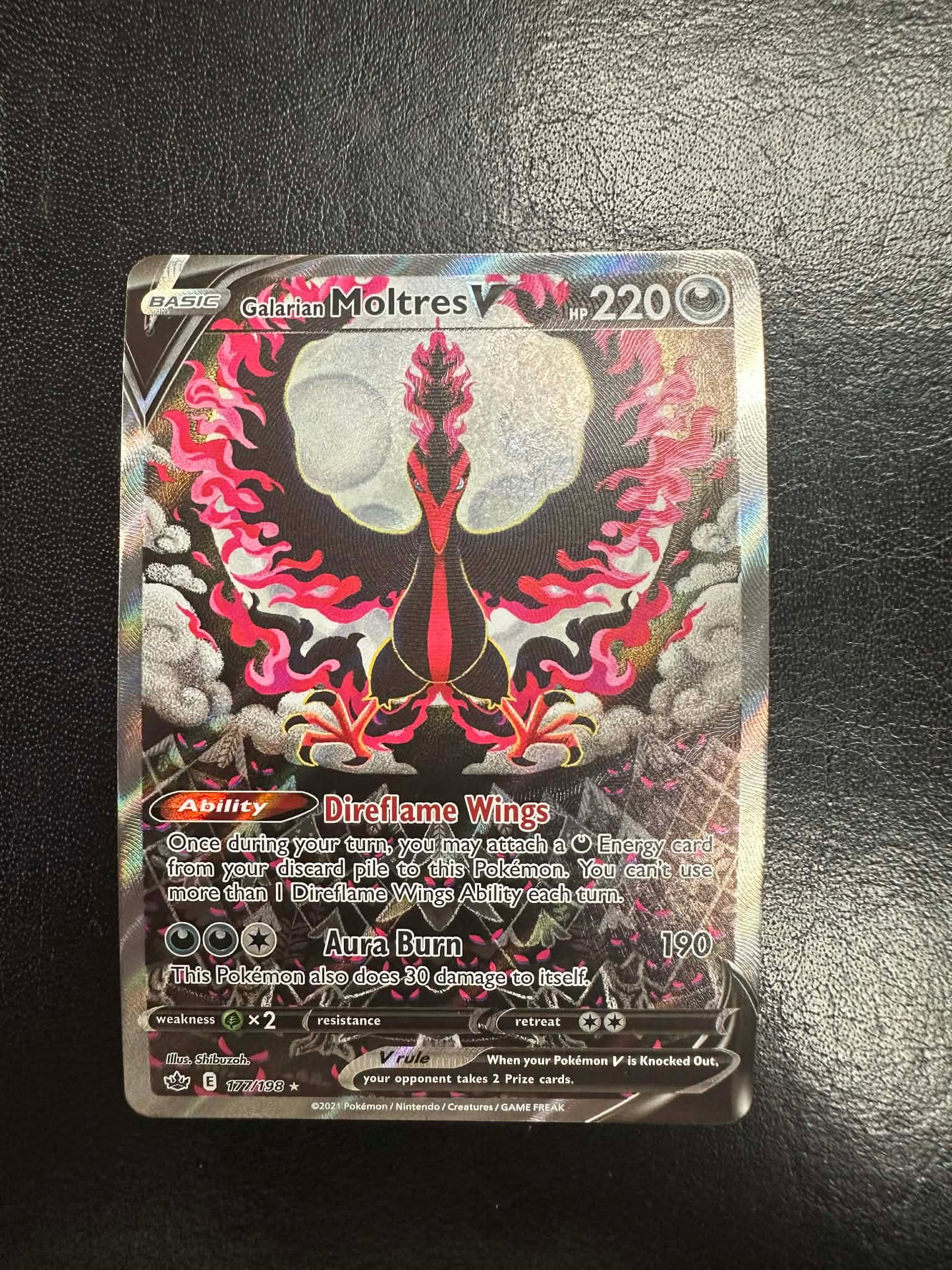 Galarian Moltres V Alt Art #177 - NM