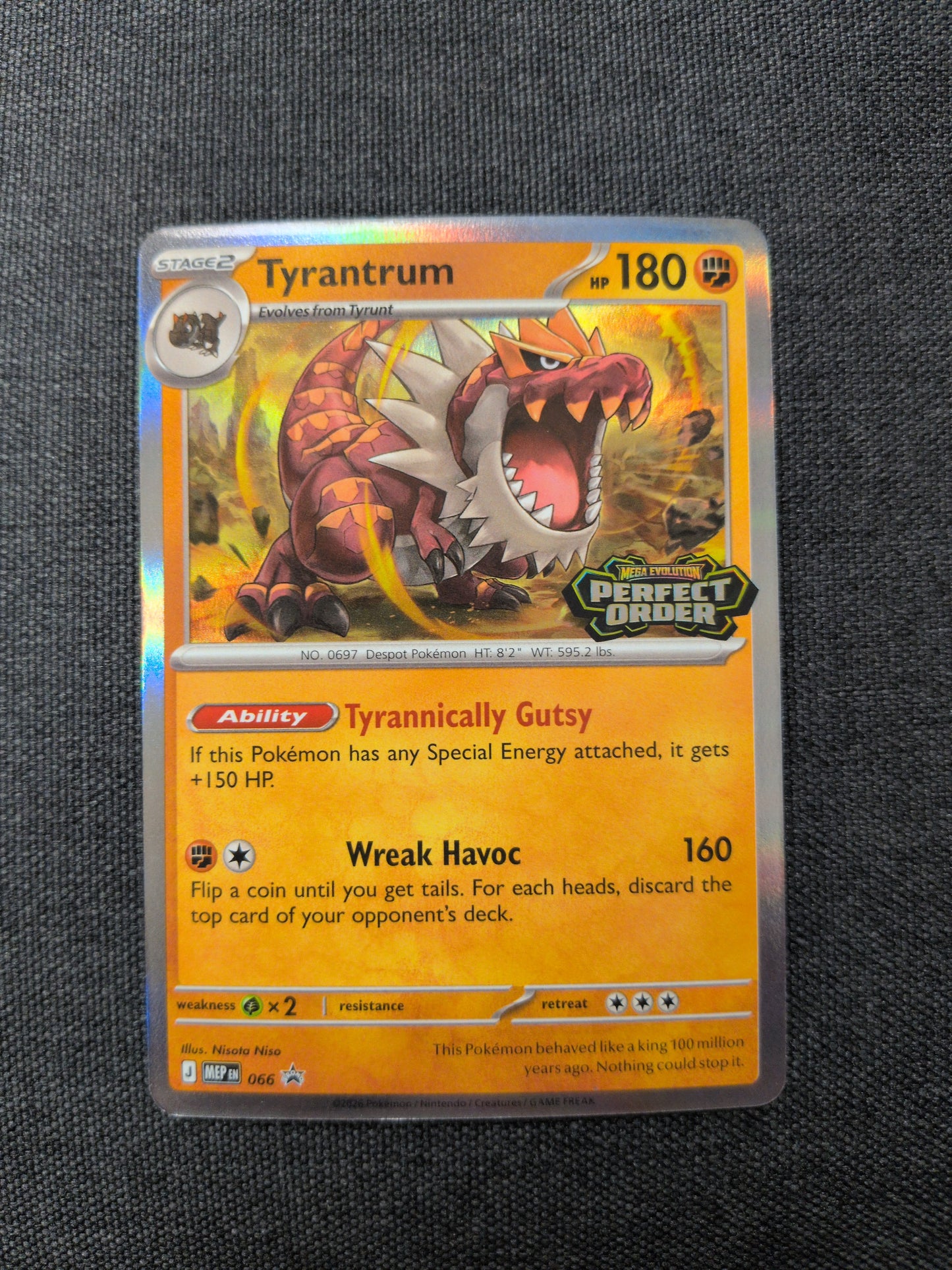 (MEP) Tyrantrum Prerelease Stamp #066 LP