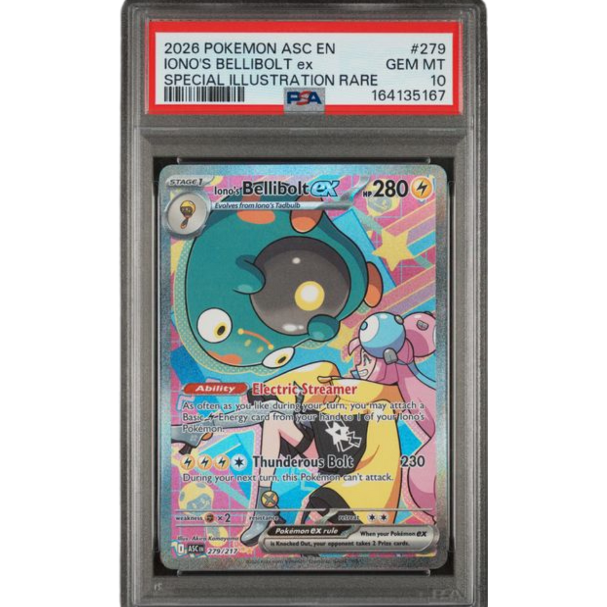 (ASC) Iono's Bellibolt ex SIR #279 PSA 10 Gem Mint