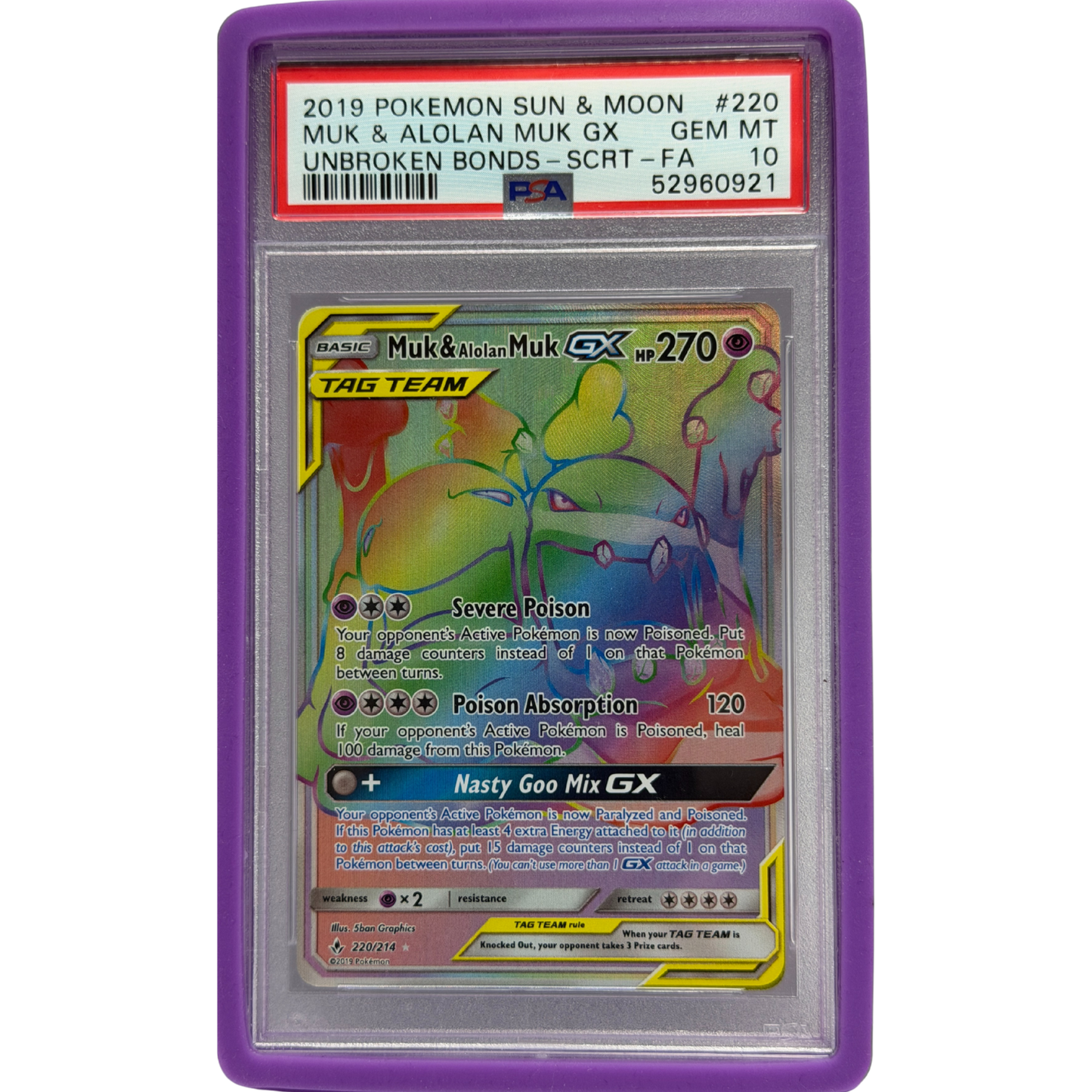 Muk & Alolan Muk GX #220 PSA 10