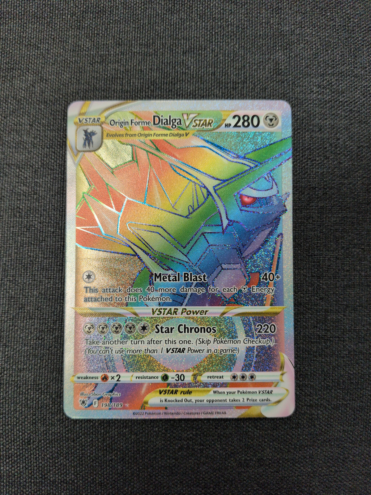 (SWSH10) Origin Forme Dialga VSTAR #198 NM