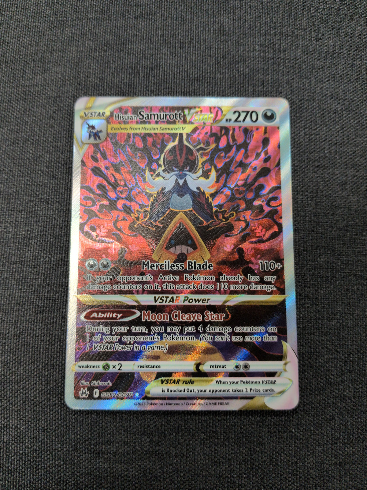 (CRZ) Hisuian Samurott VSTAR #GG52 NM