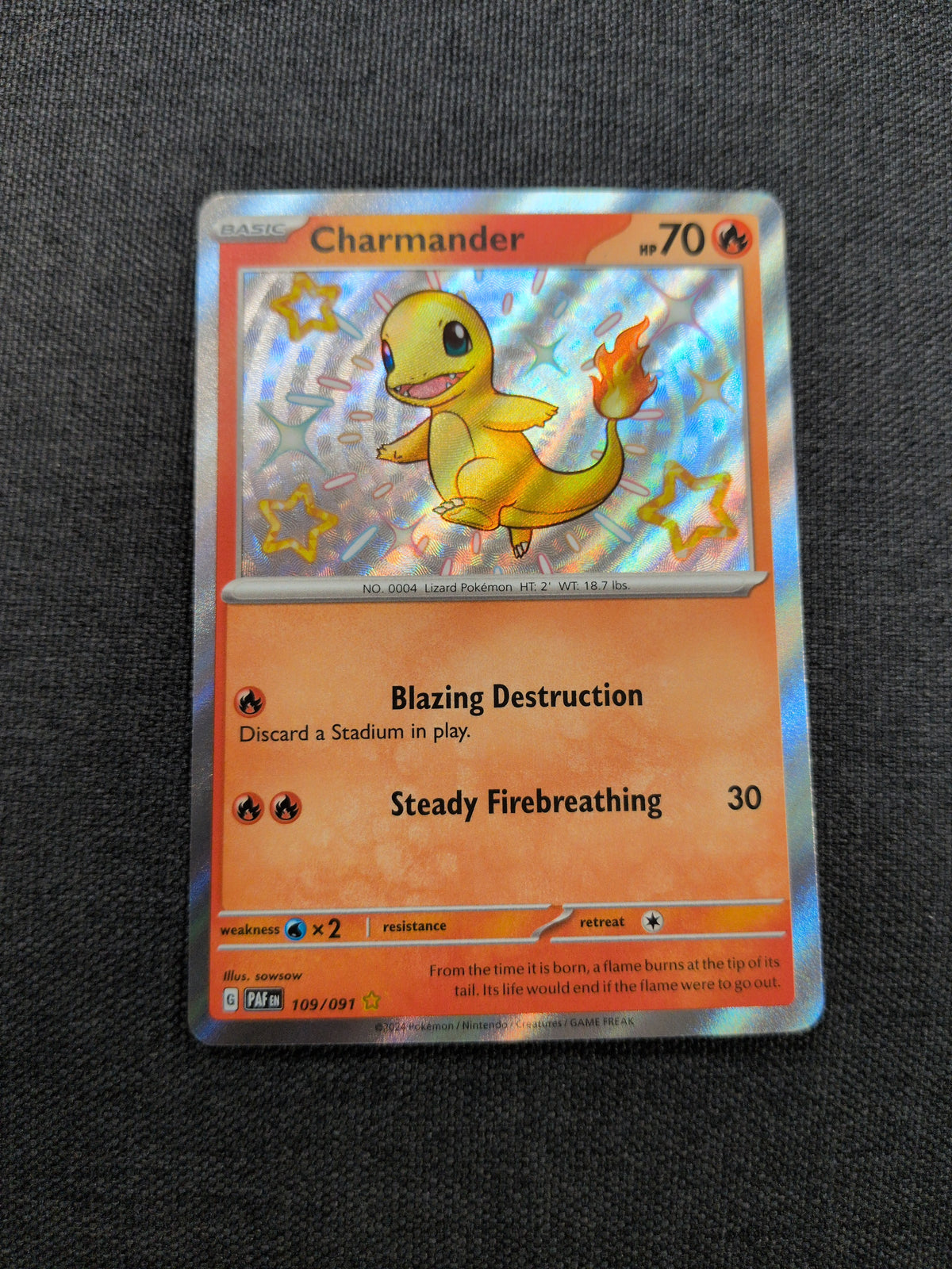 (PAF) Charmander Shiny #109 NM