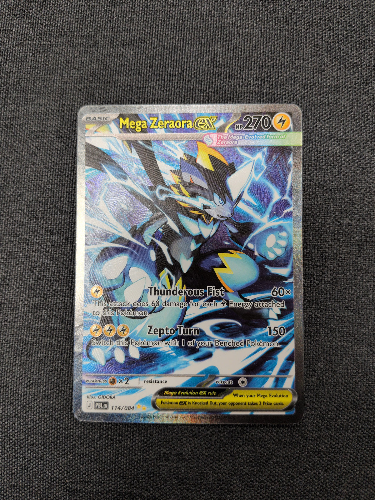 (PBL) Mega Zeraora EX #114 NM