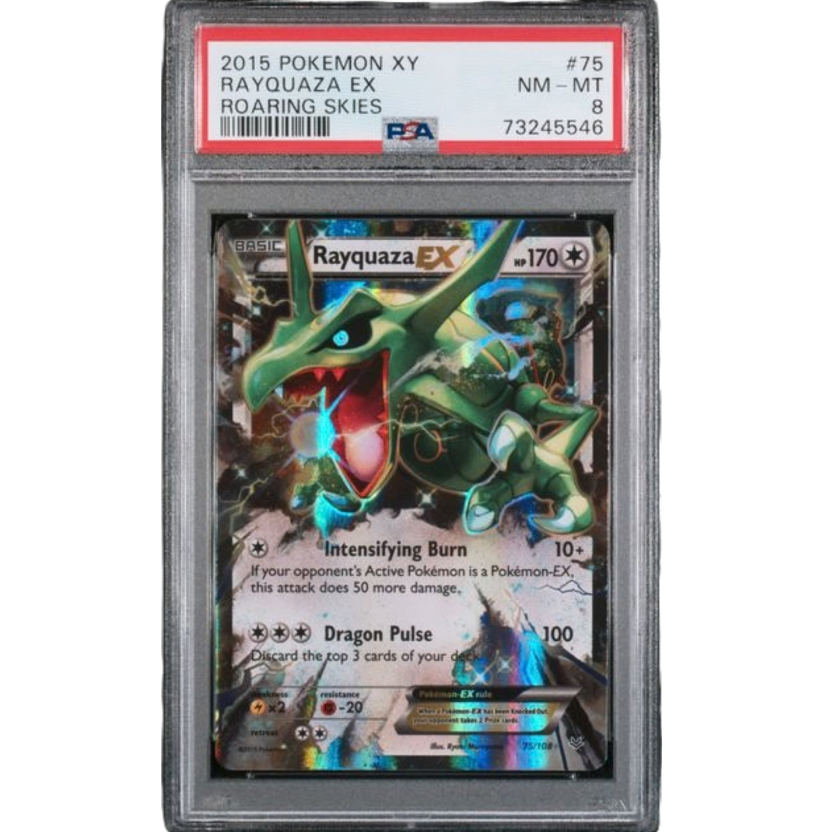 (ROS) Rayquaza EX #75 PSA 8
