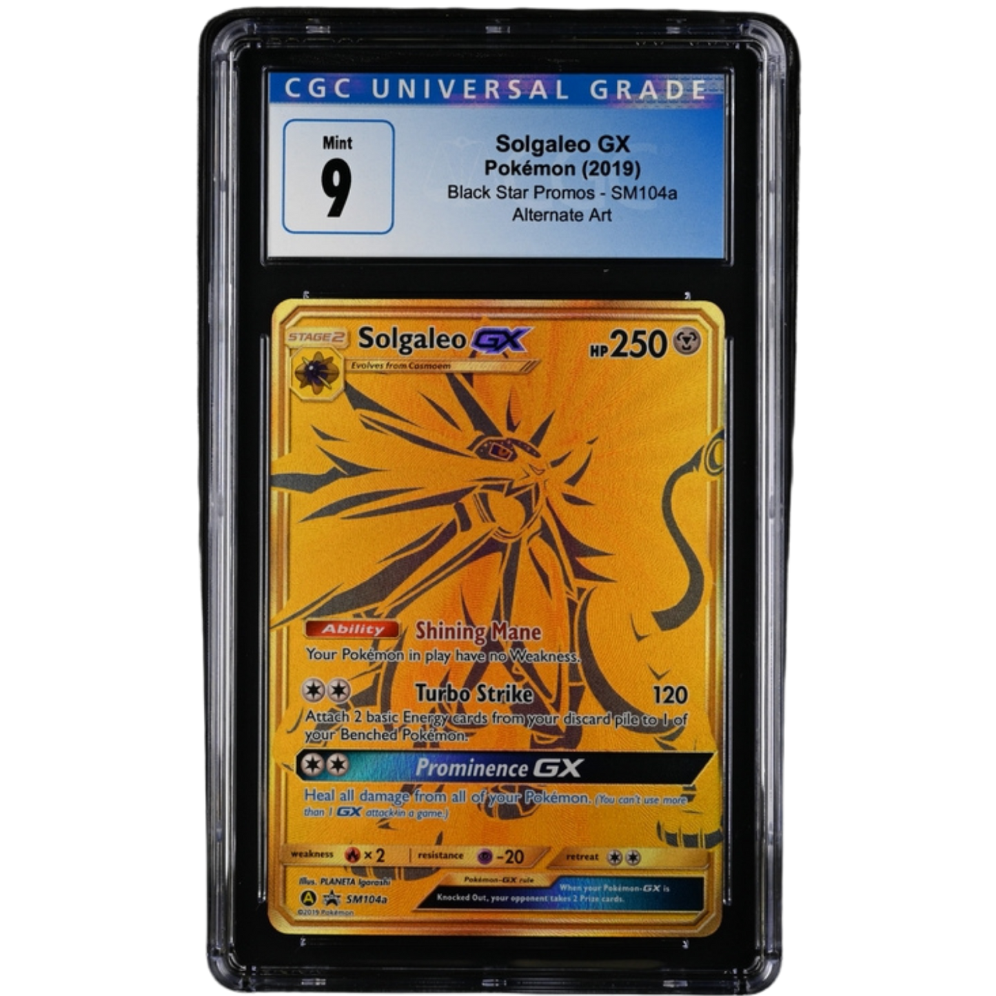 (SMP) Solgaleo GX Promo #SM104a CGC Universal 9 Mint