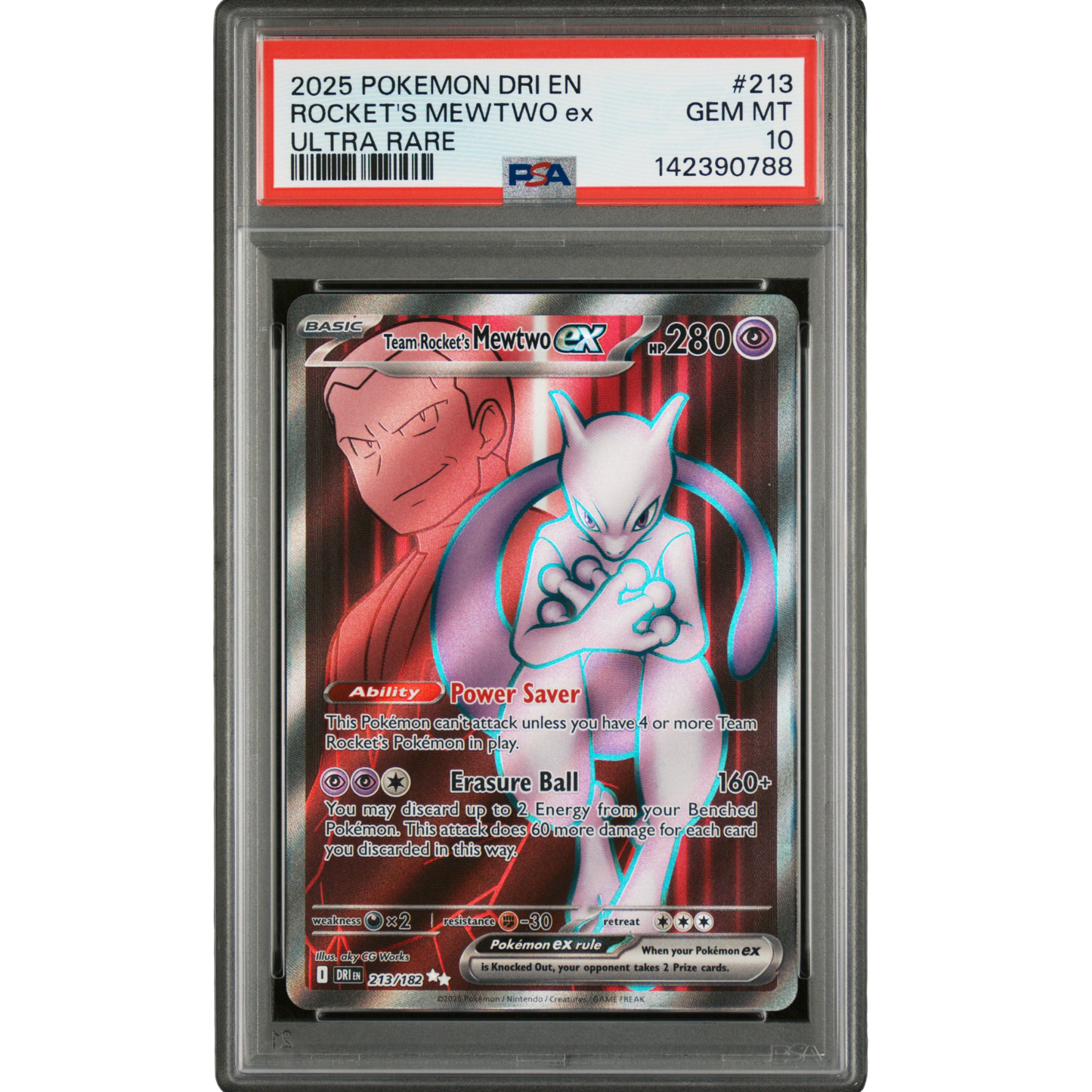 (DRI) Team Rocket's Mewtwo EX #213 PSA 10 Gem Mint