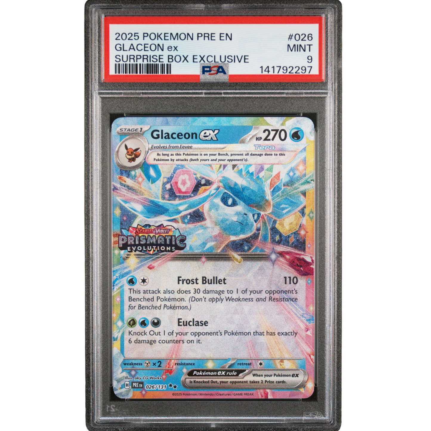 (PRE) Glaceon EX Stamped #026 PSA 9 Mint