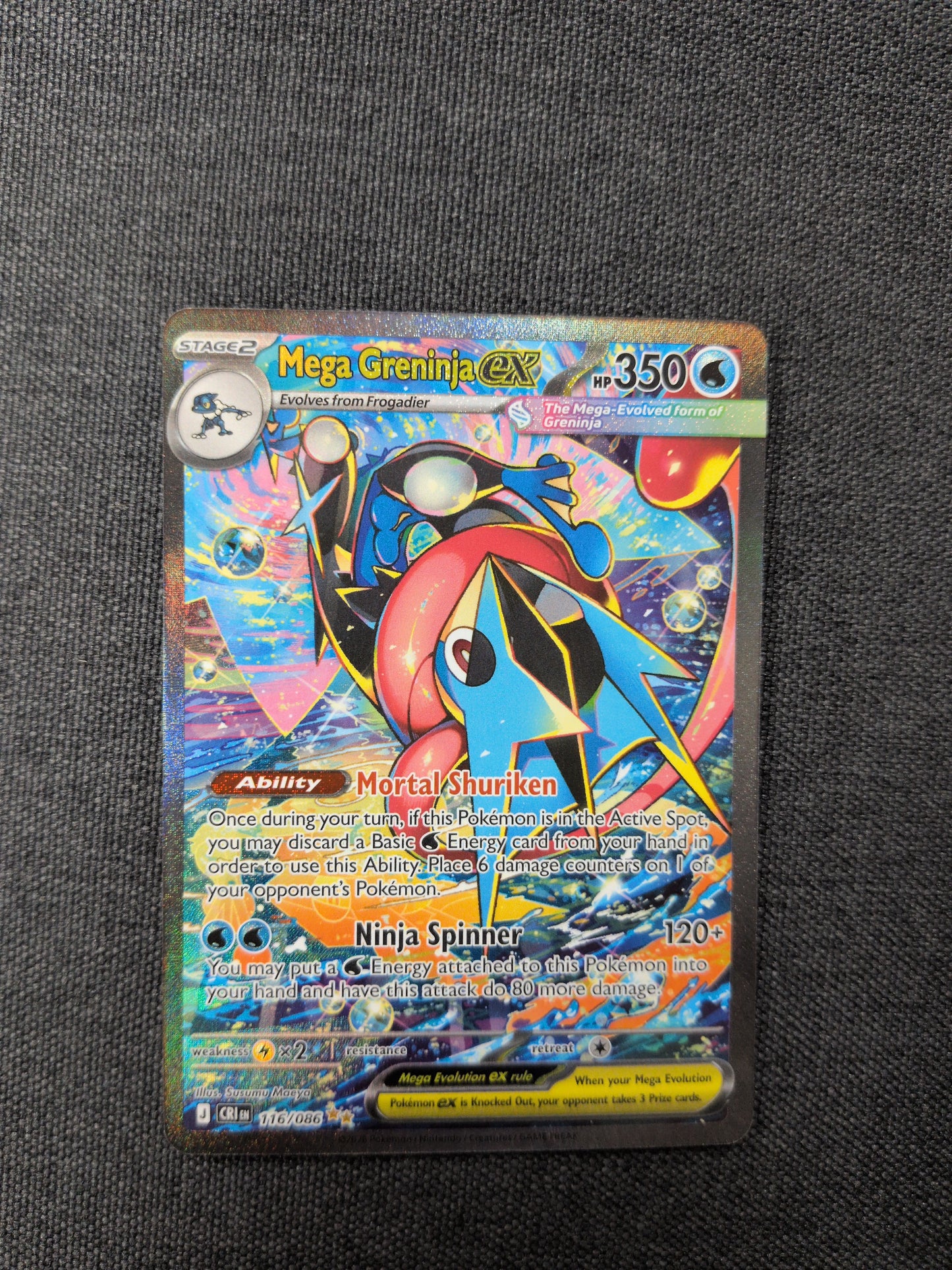 (CRI) Mega Greninja EX SIR #116 NM