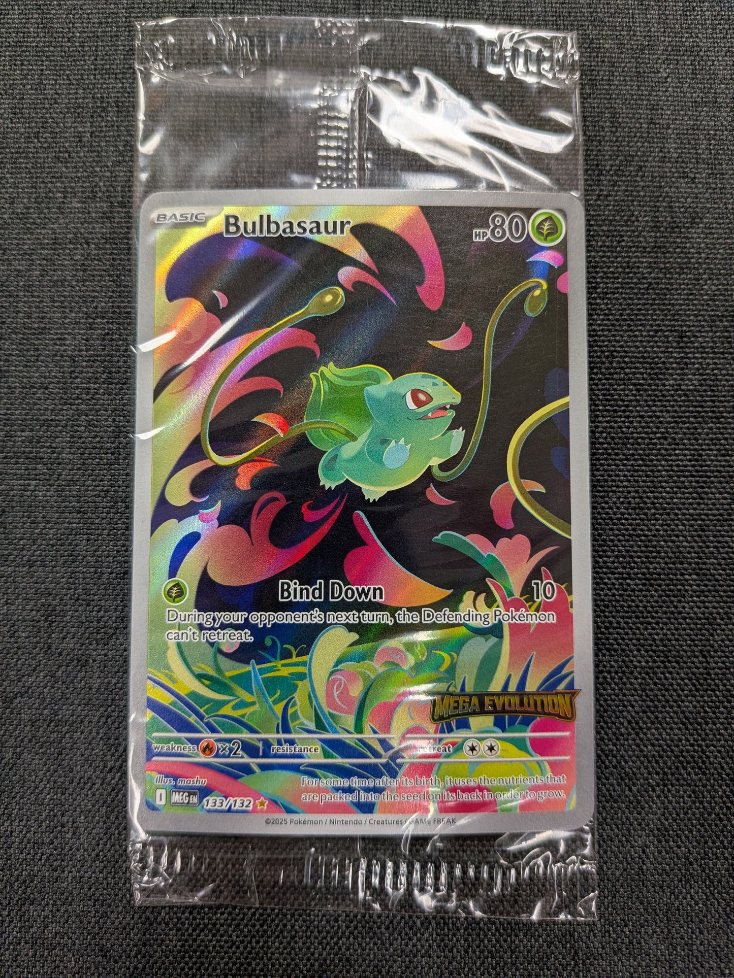 (MEG Promo) Bulbasaur Mega Evolution Stamped 133/132 - Sealed