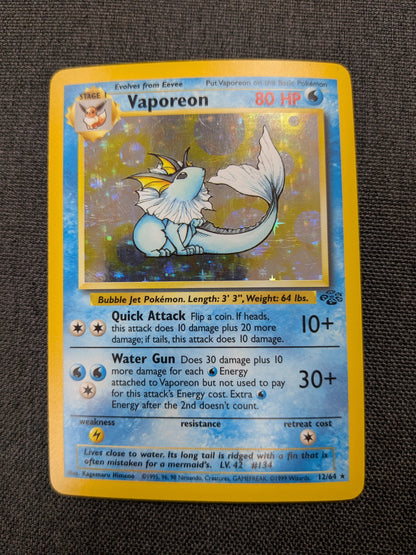 (Jungle) Vaporeon Holo Unlimited 12/64 - NM