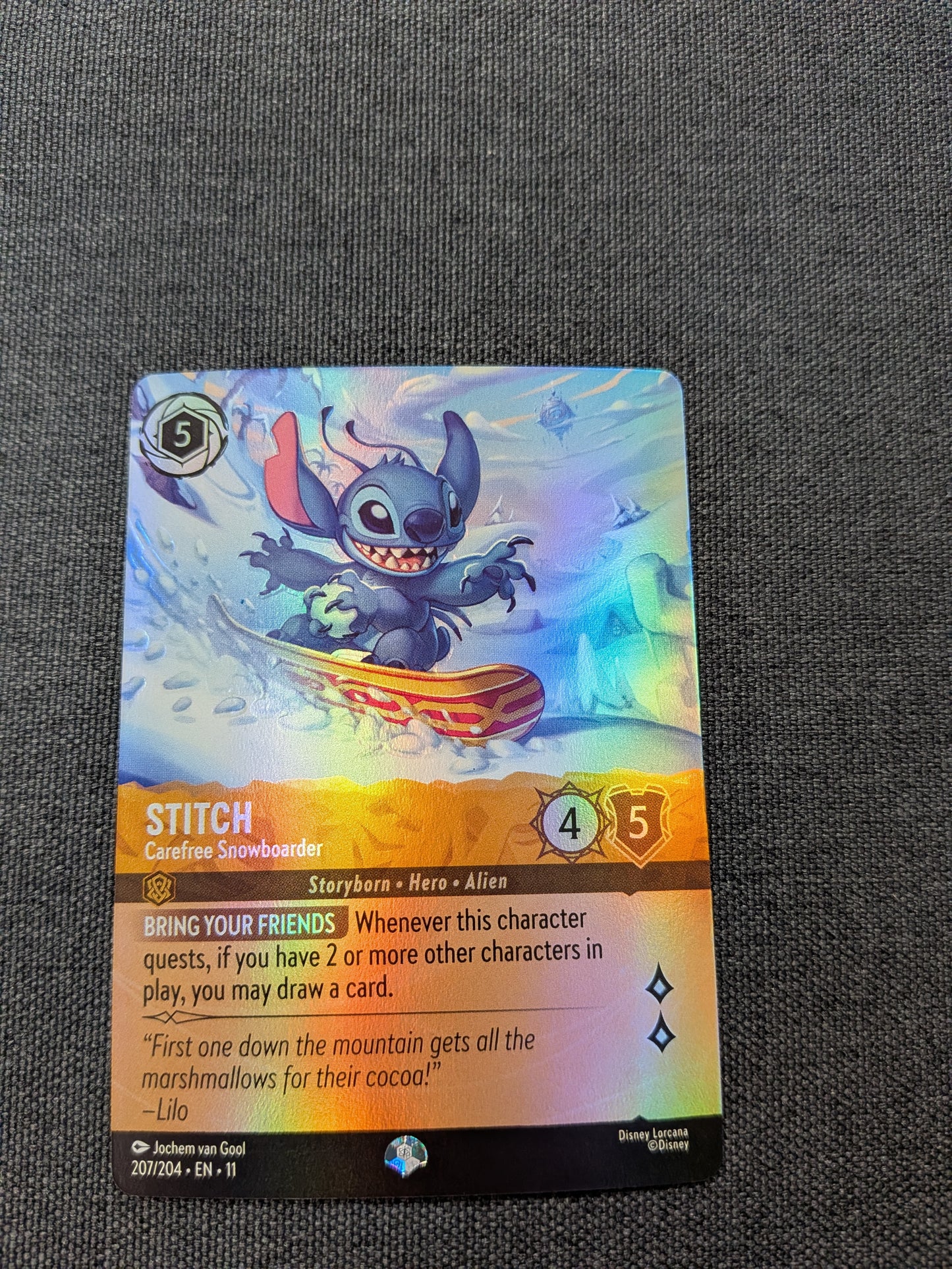 Stitch Carefree Snowboard Epic #207 NM