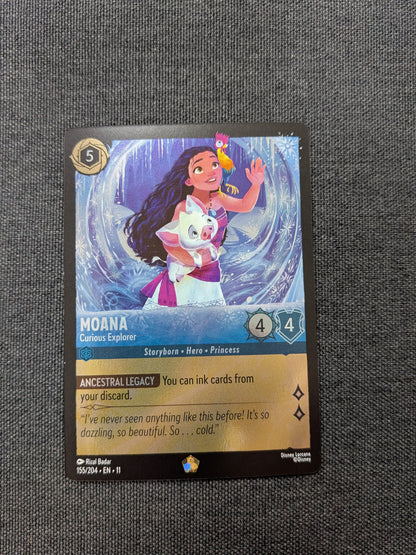 Moana Curious Explorer Cold Foil #155 NM