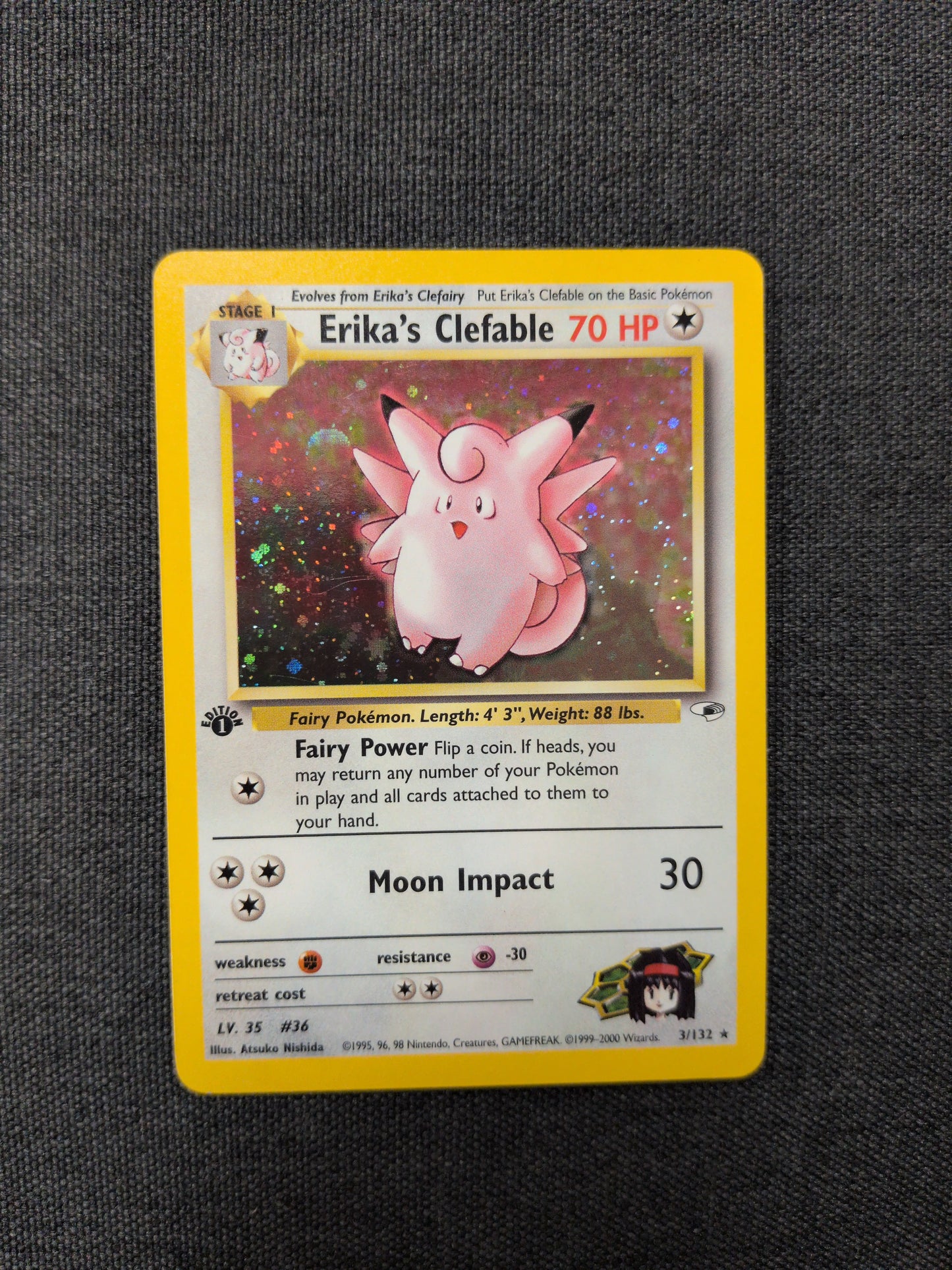 (G1) Erika's Clefable Holo #003 MP